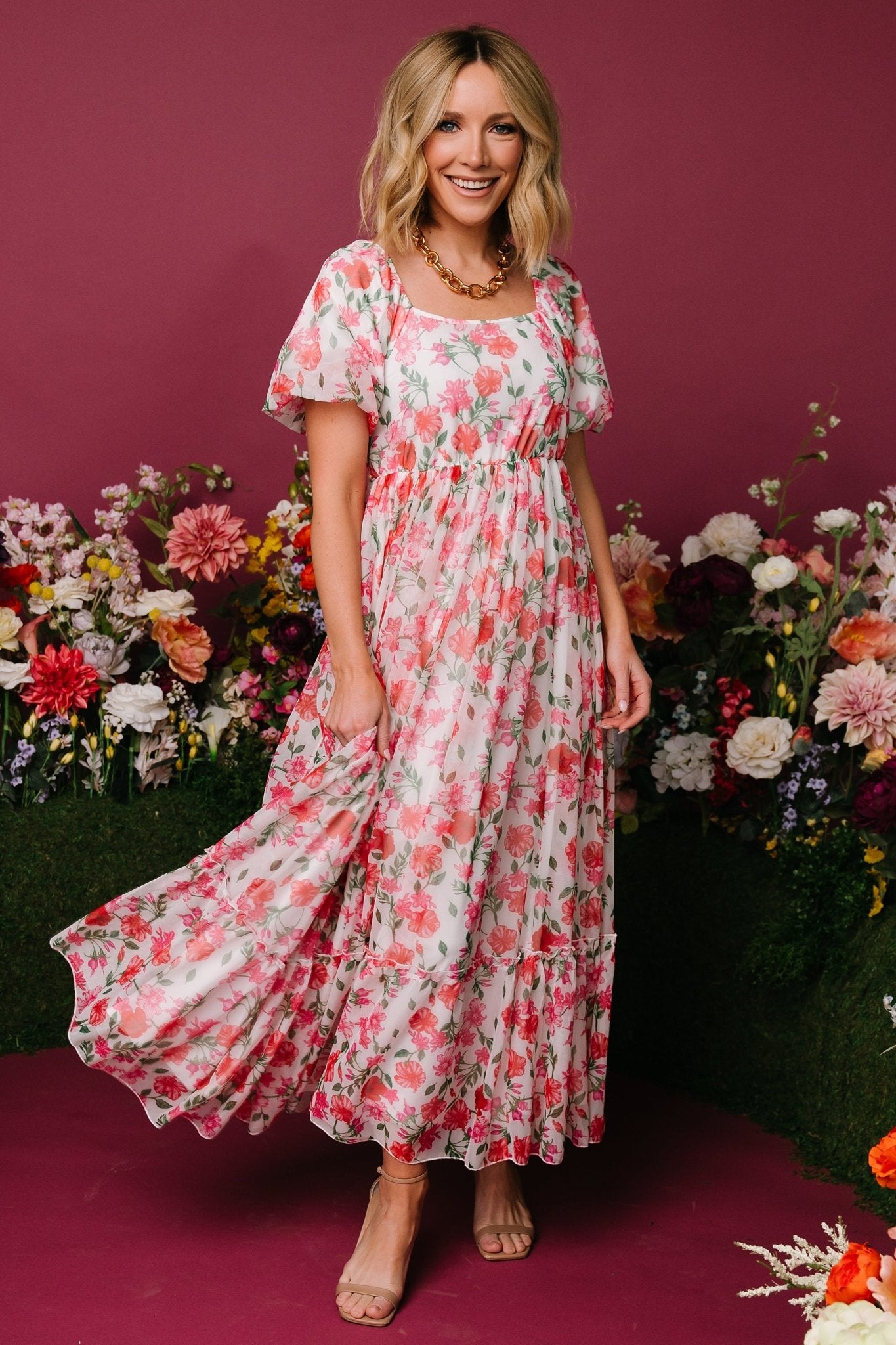 Margo Maxi Dress | Pink Multi Floral Best Place Sale Online