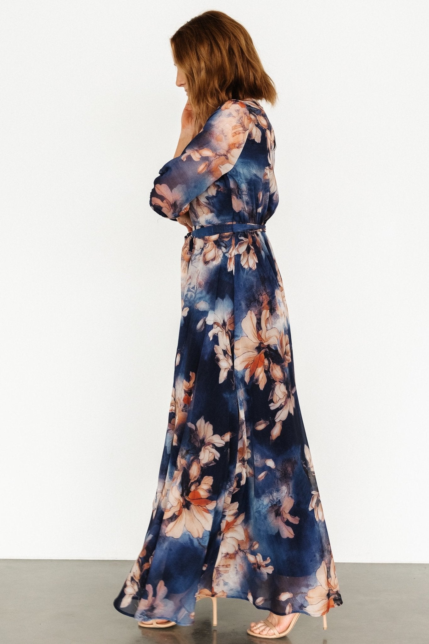 Rebecca Maxi Dress | Dark Blue Floral Cheap Buy