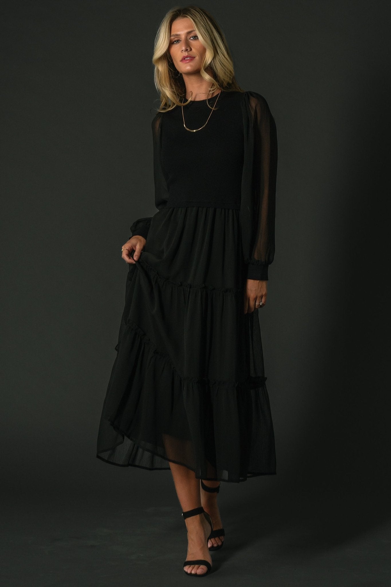 Remi Ribbed Maxi Dress | Black Outlet Official