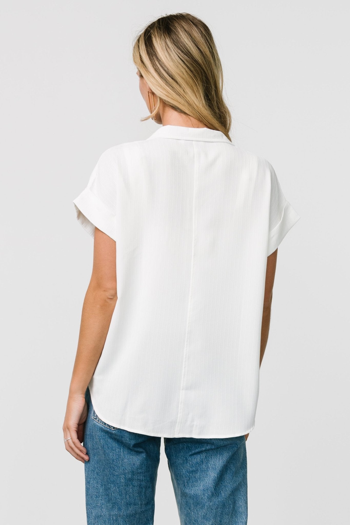 Shaylee Button Up Top | Off White Cheap Sale Visit