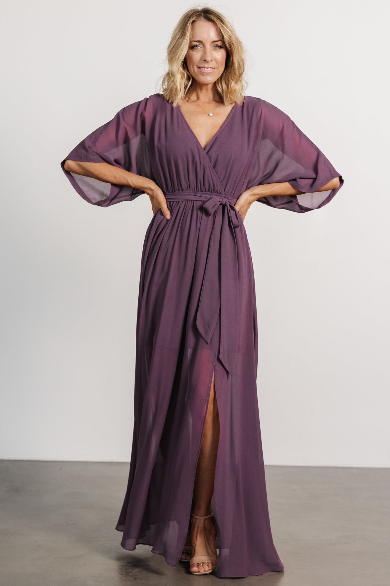 Kia Kimono Maxi Dress | Vintage Plum Sale Footlocker Pictures