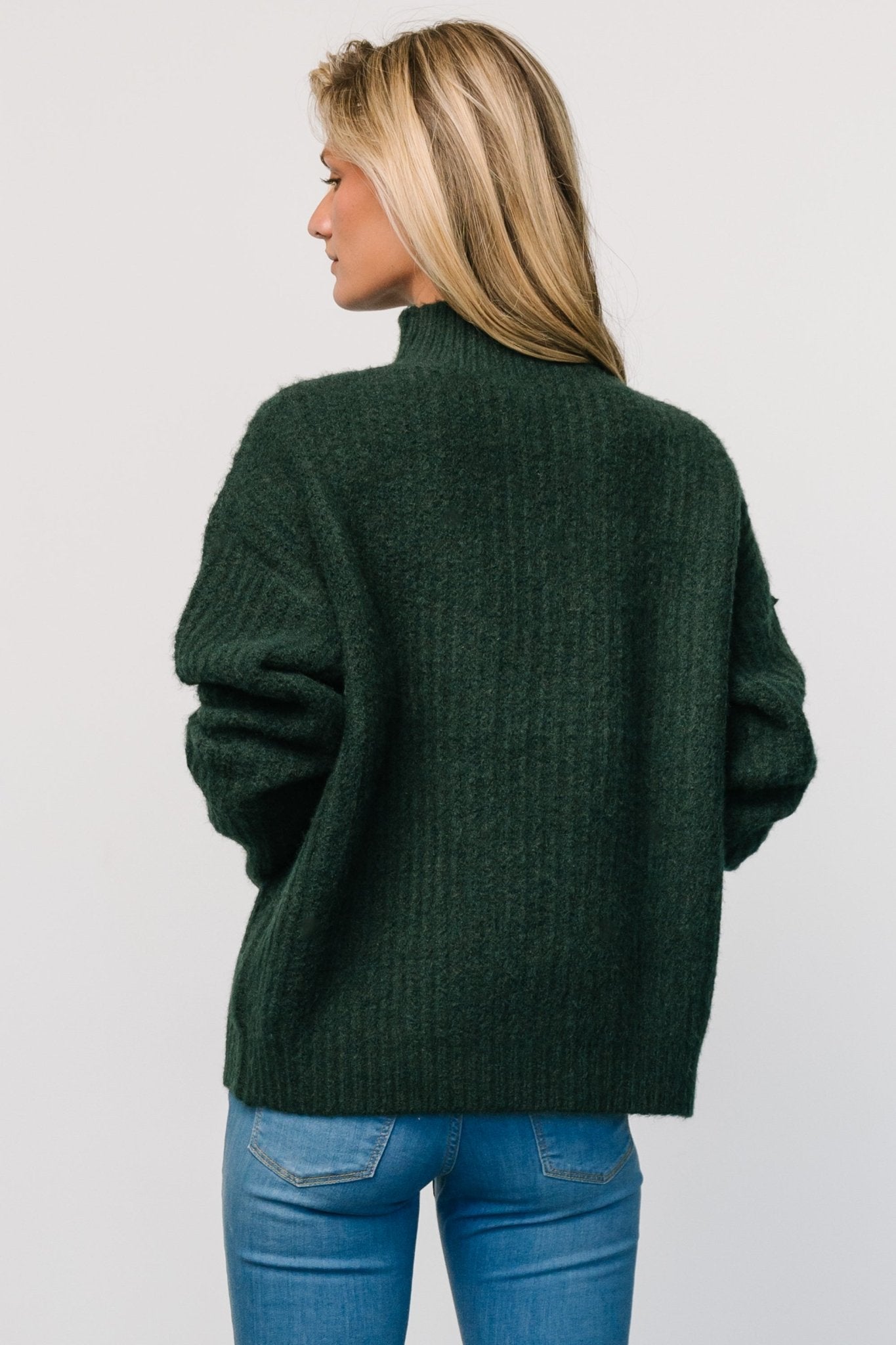 Fallon Sweater | Dark Green Best Place Online