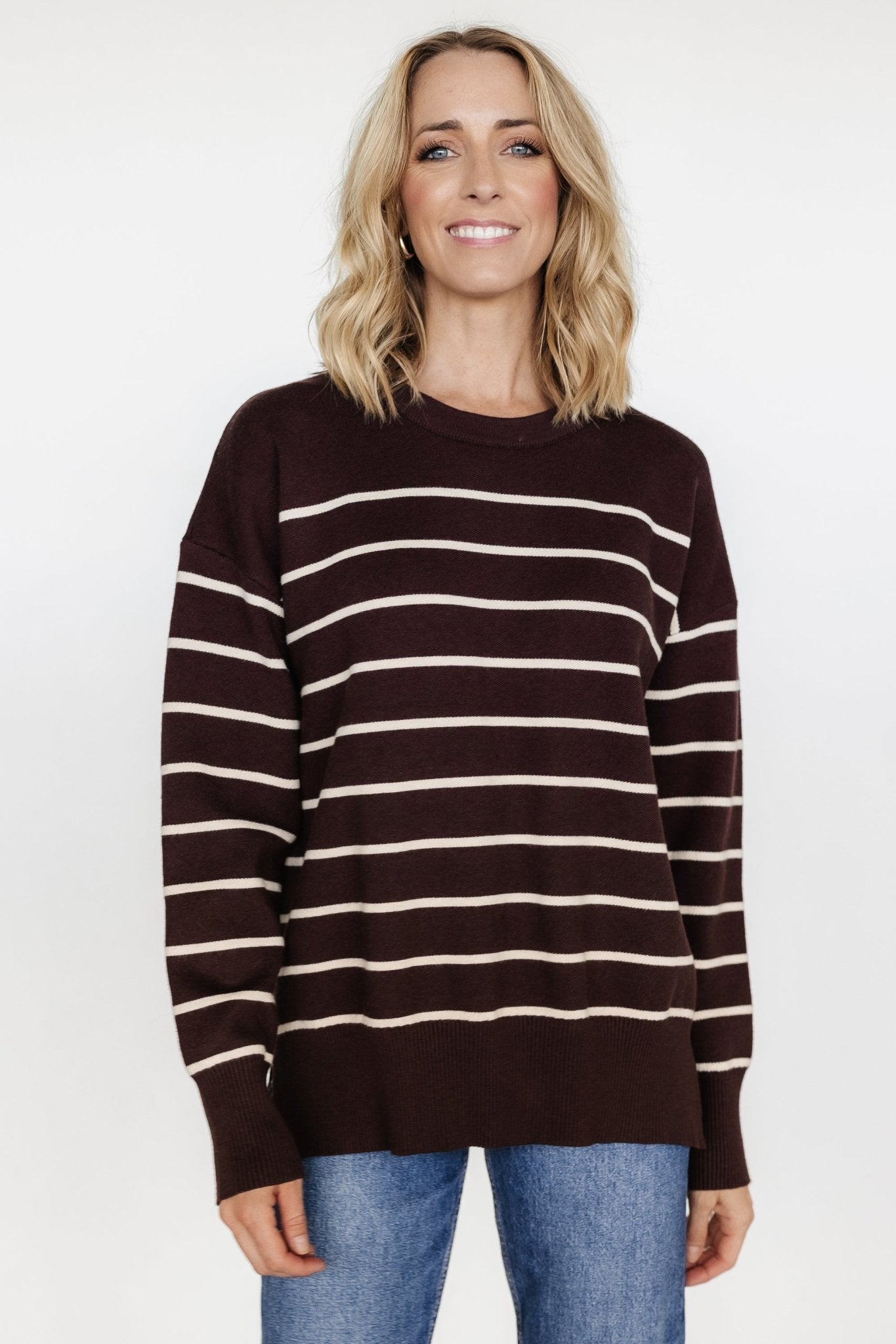 Colmar Striped Sweater | Clove + Cream Pick A Best Cheap Pice