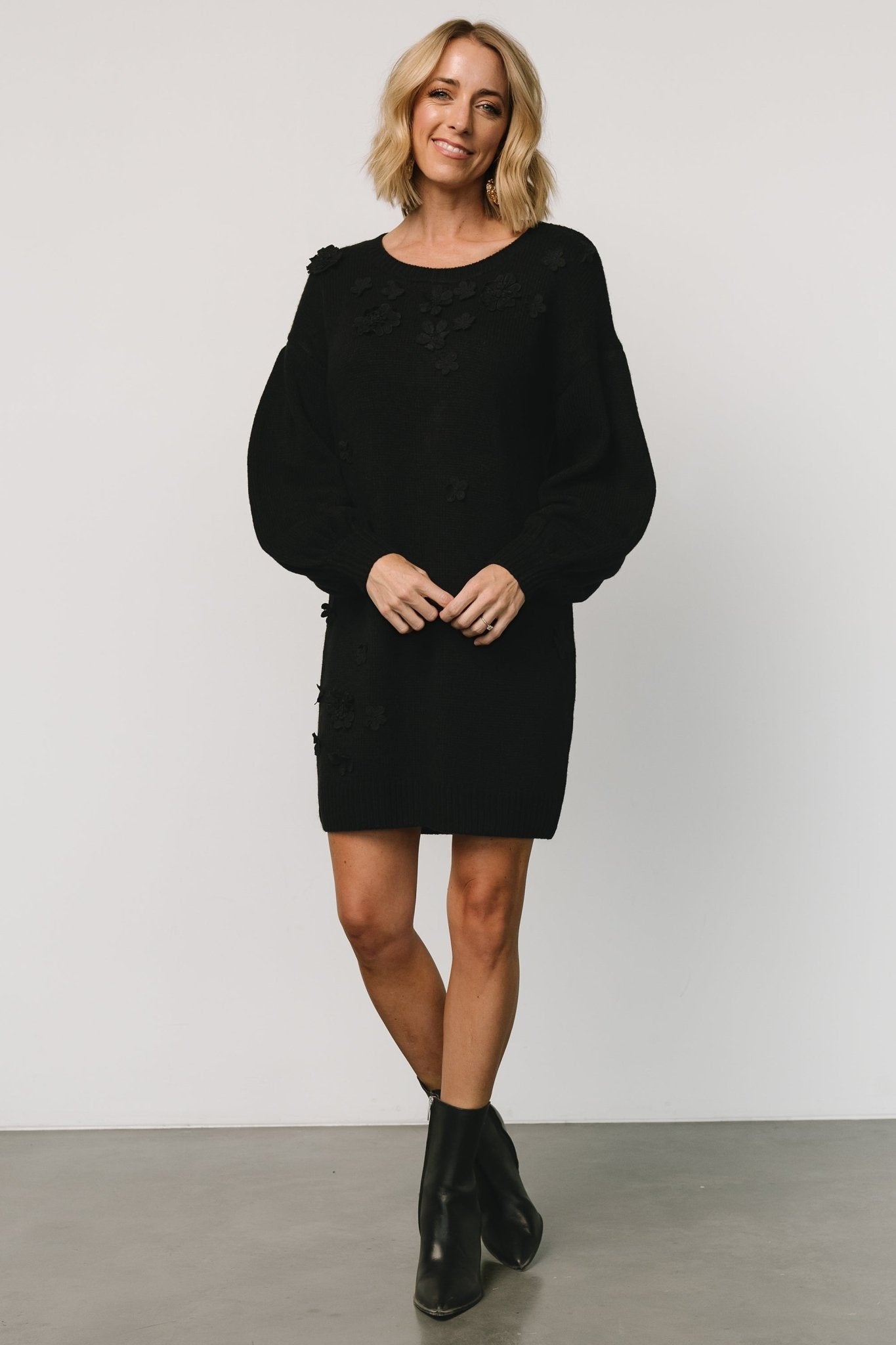 Margaux Sweater Dress | Black Buy Cheap Cheapest