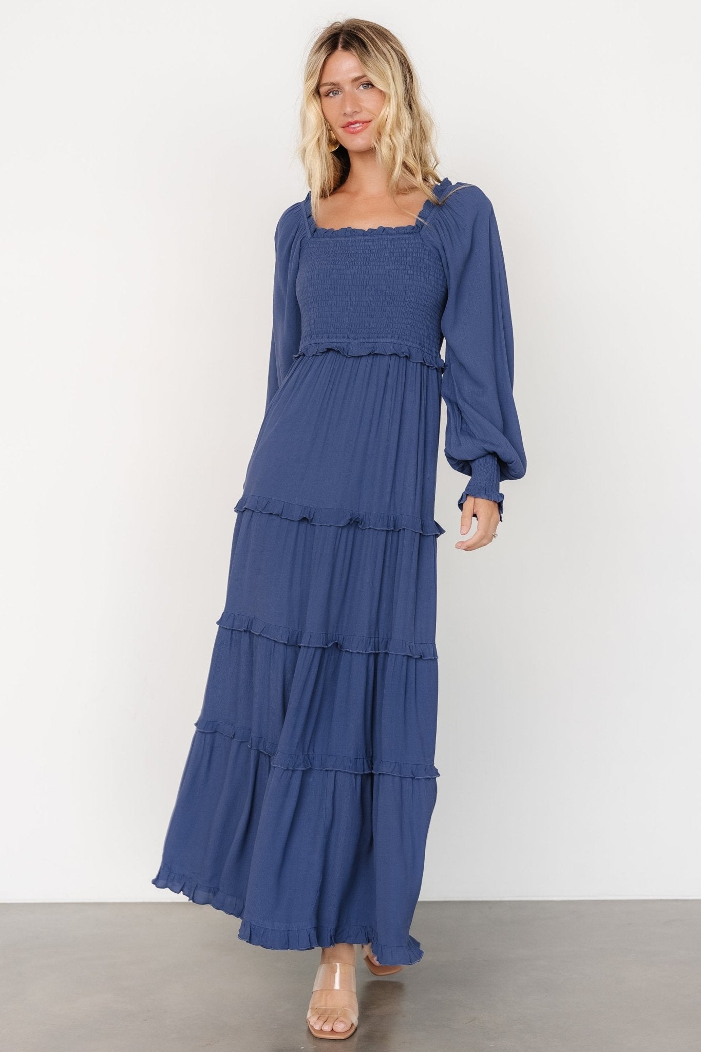 Lana Smocked Maxi Dress | Blue Cheap Sale Cost