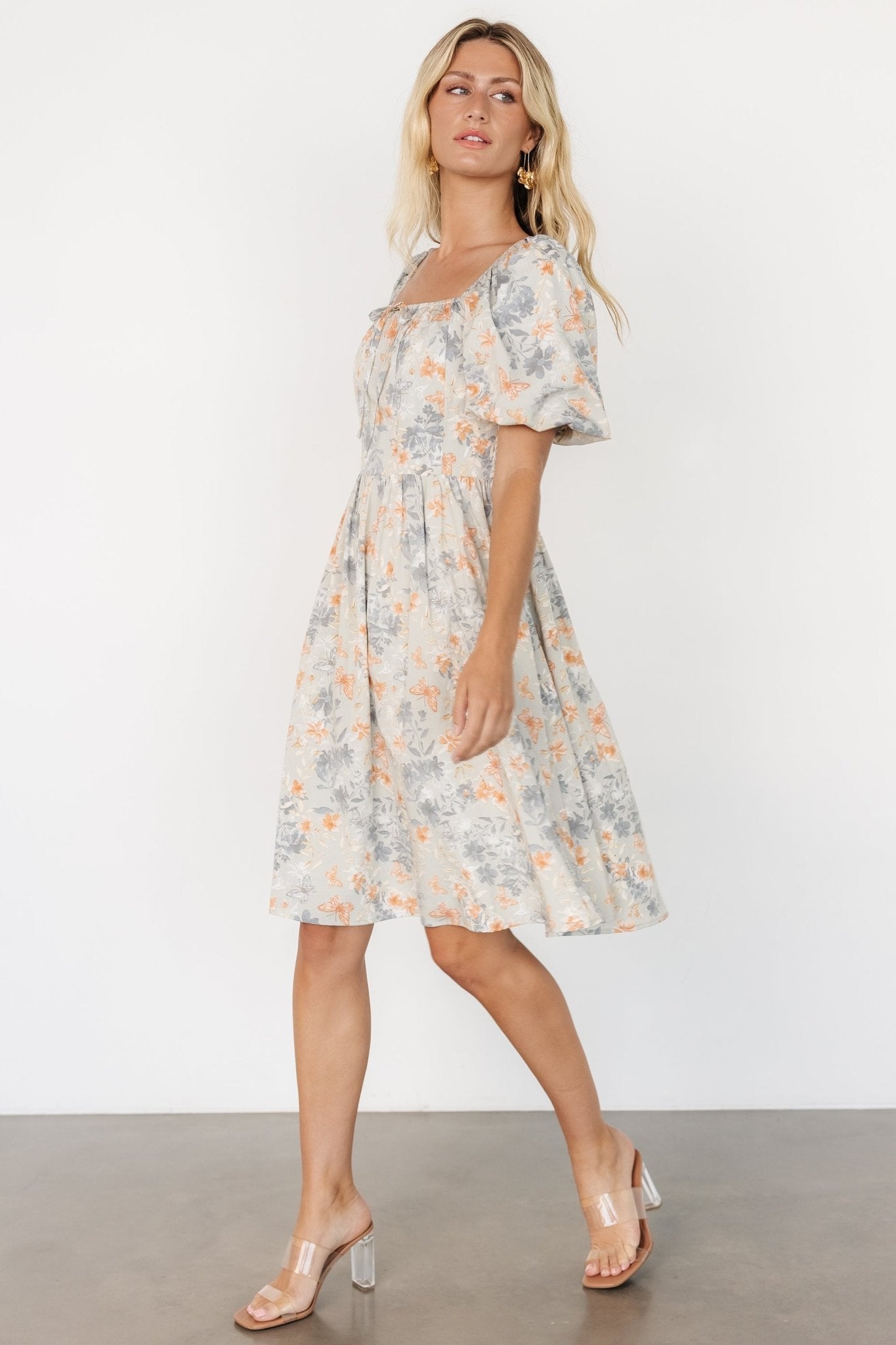 Sonnet Short Dress | Dusty Blue Print Free Shipping Eastbay