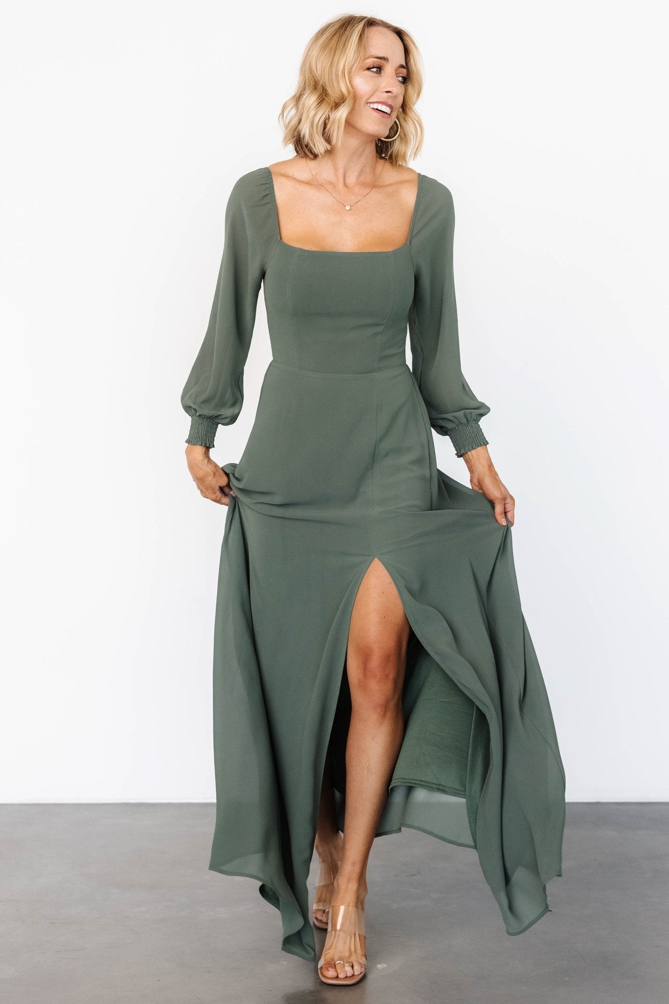 Giselle Maxi Dress | Dark Sage Cheap Sale With Paypal