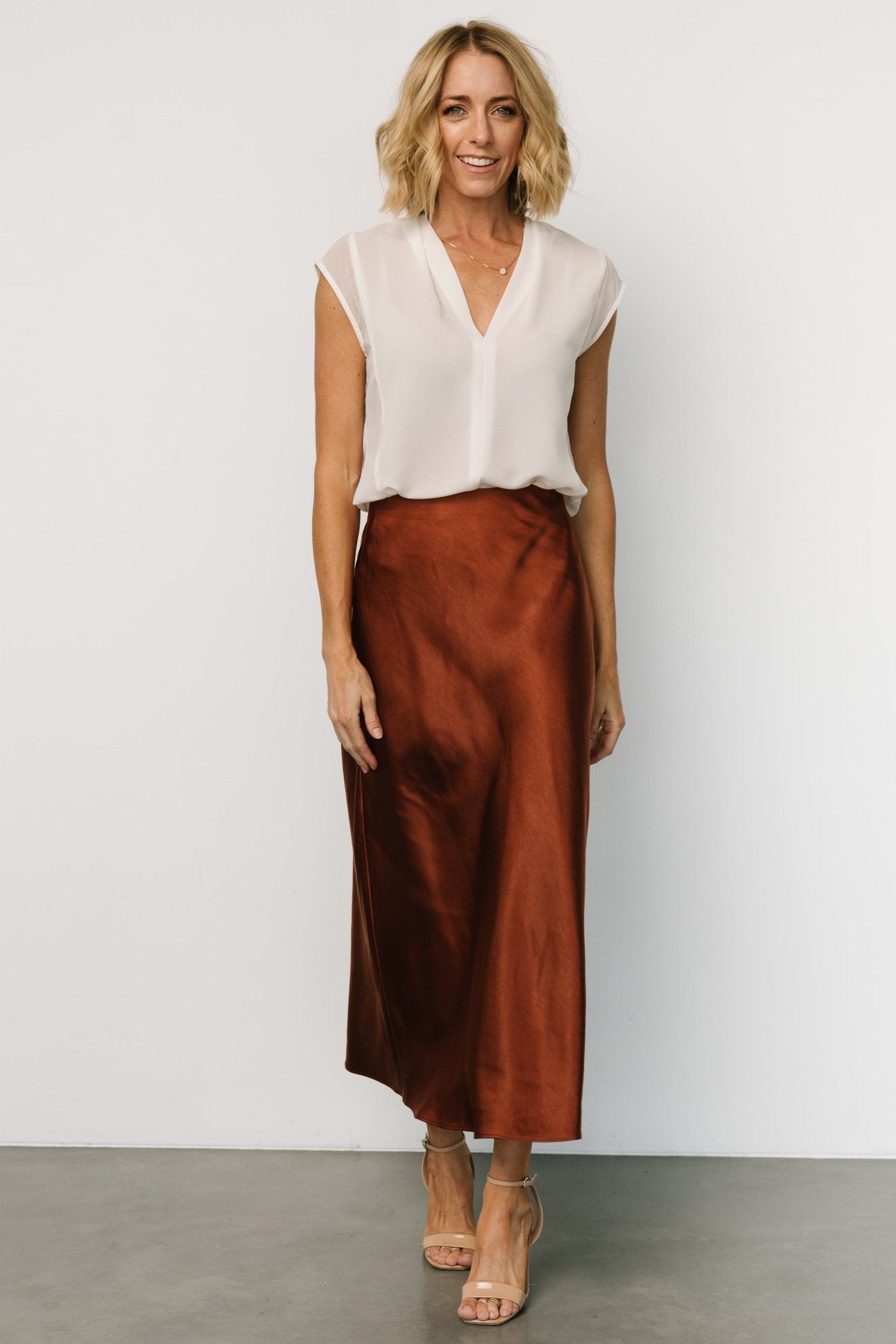 Celeste Satin Midi Skirt | Spice Cheap Sale Perfect