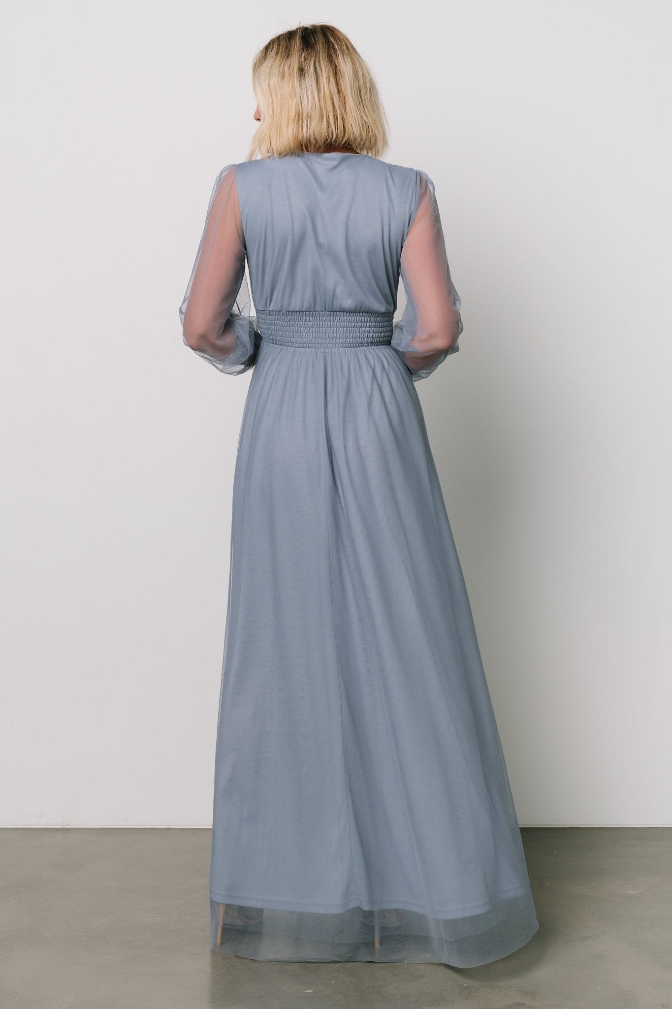 Layla Tulle Maxi Dress | Whisper Blue Clearance Cost