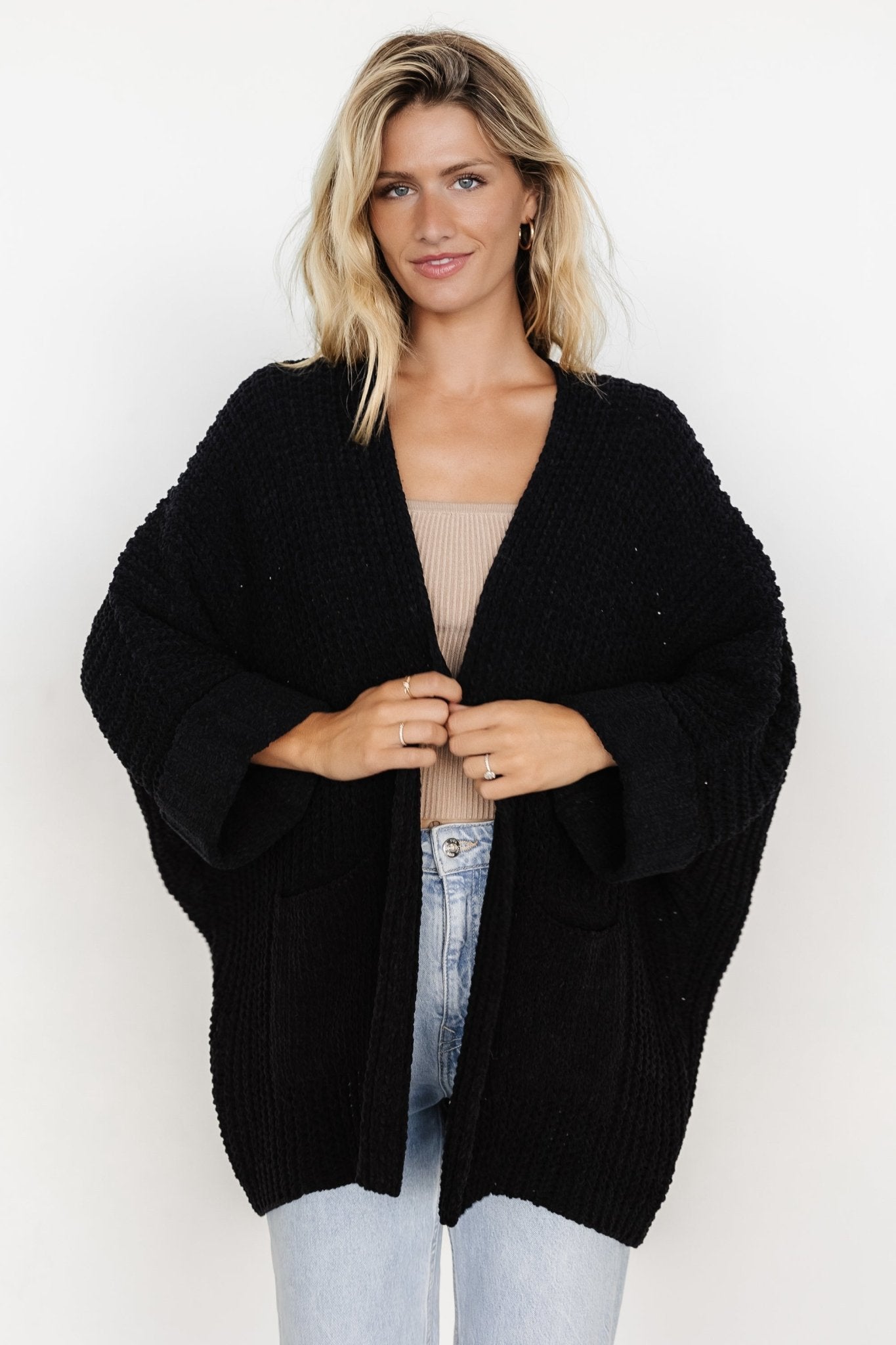 Cybele Oversized Cardigan | Black Free Shipping Finishline