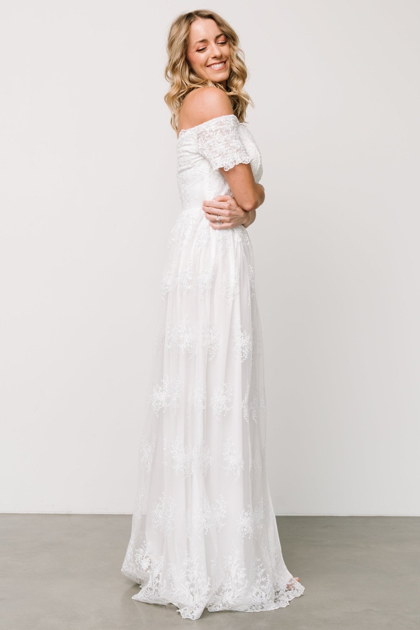 Esperanza Tulle Embroidered Maxi Dress | Off White Discount Pay With Visa