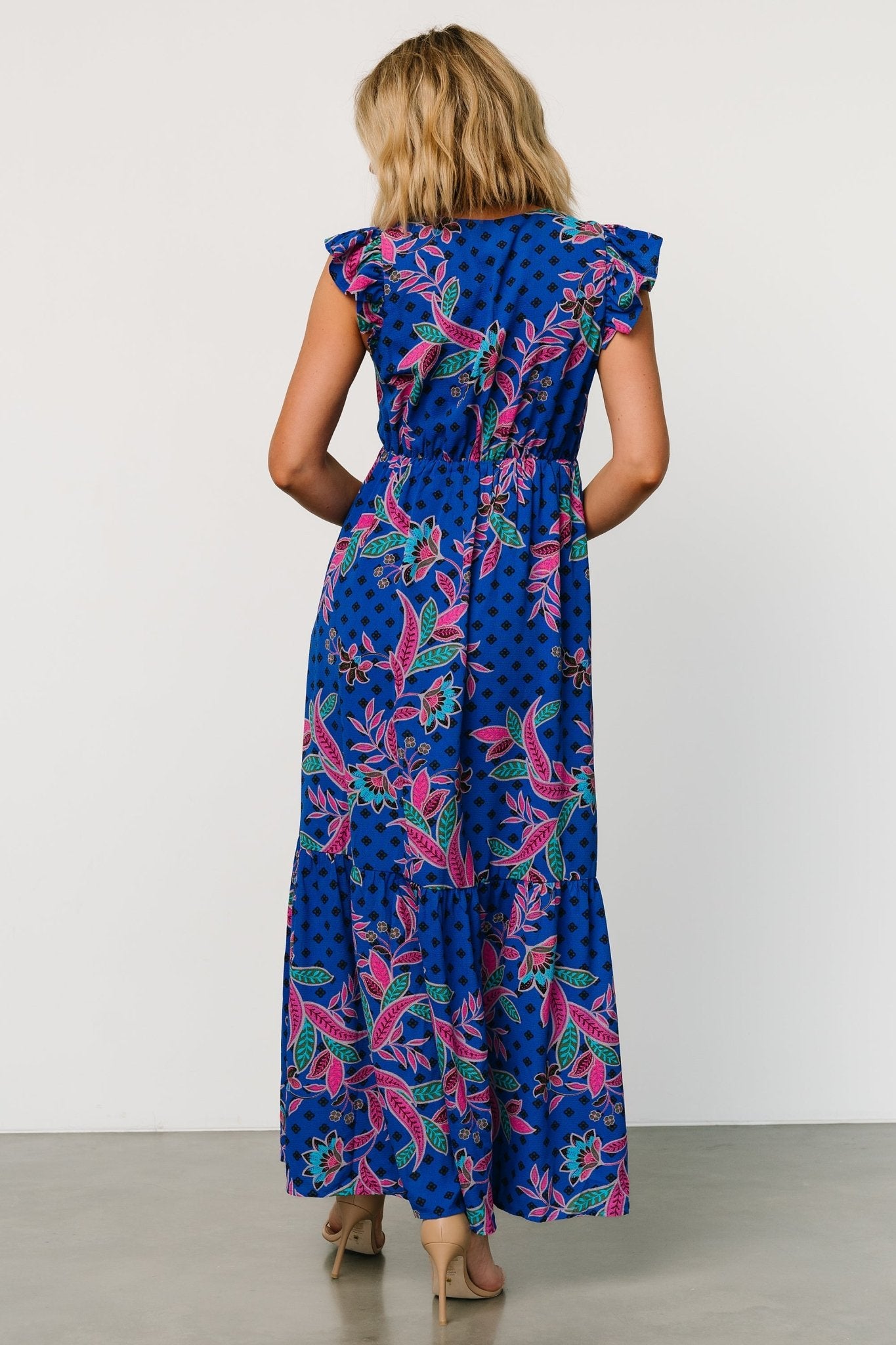 Biscayne Maxi Dress | Indigo Print For Sale