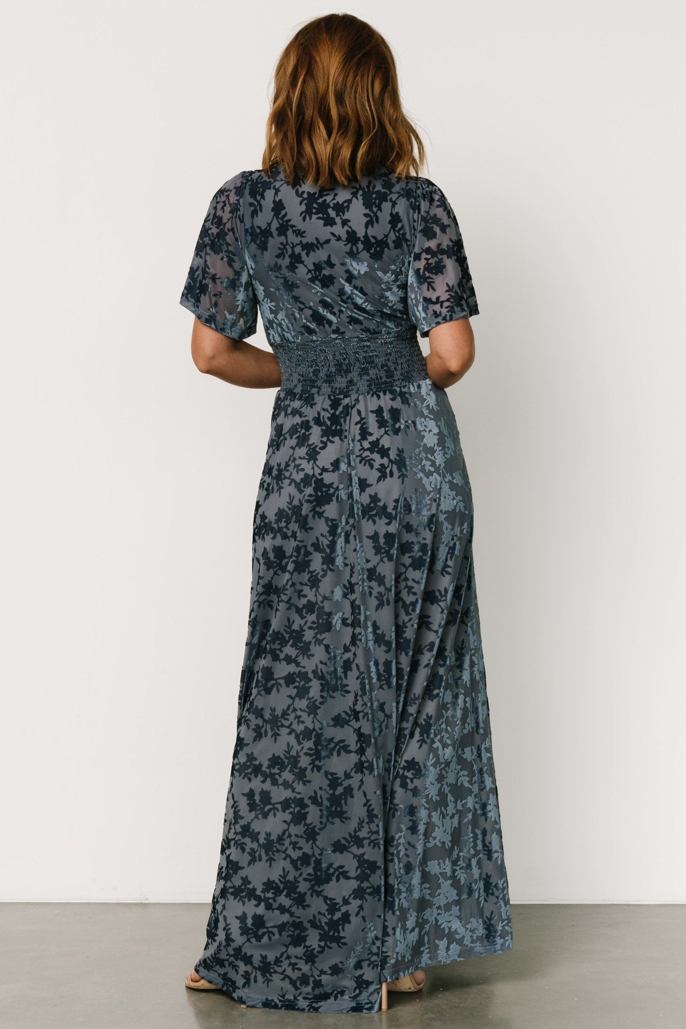 Veronica Velvet Maxi Dress | Whisper Blue Big Discount Online