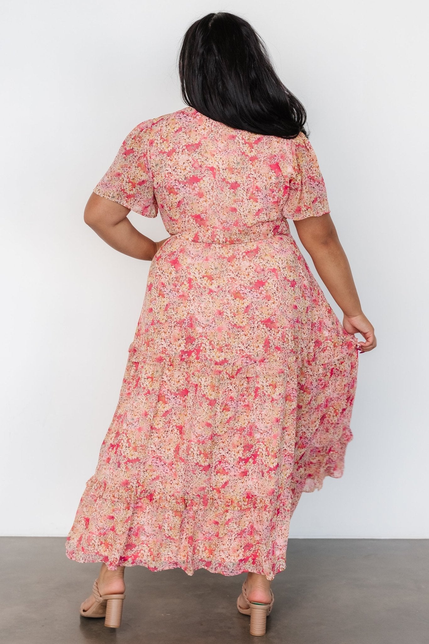 Audrey Deep V Maxi Dress | Blush Floral Cheap Sale With Mastercard