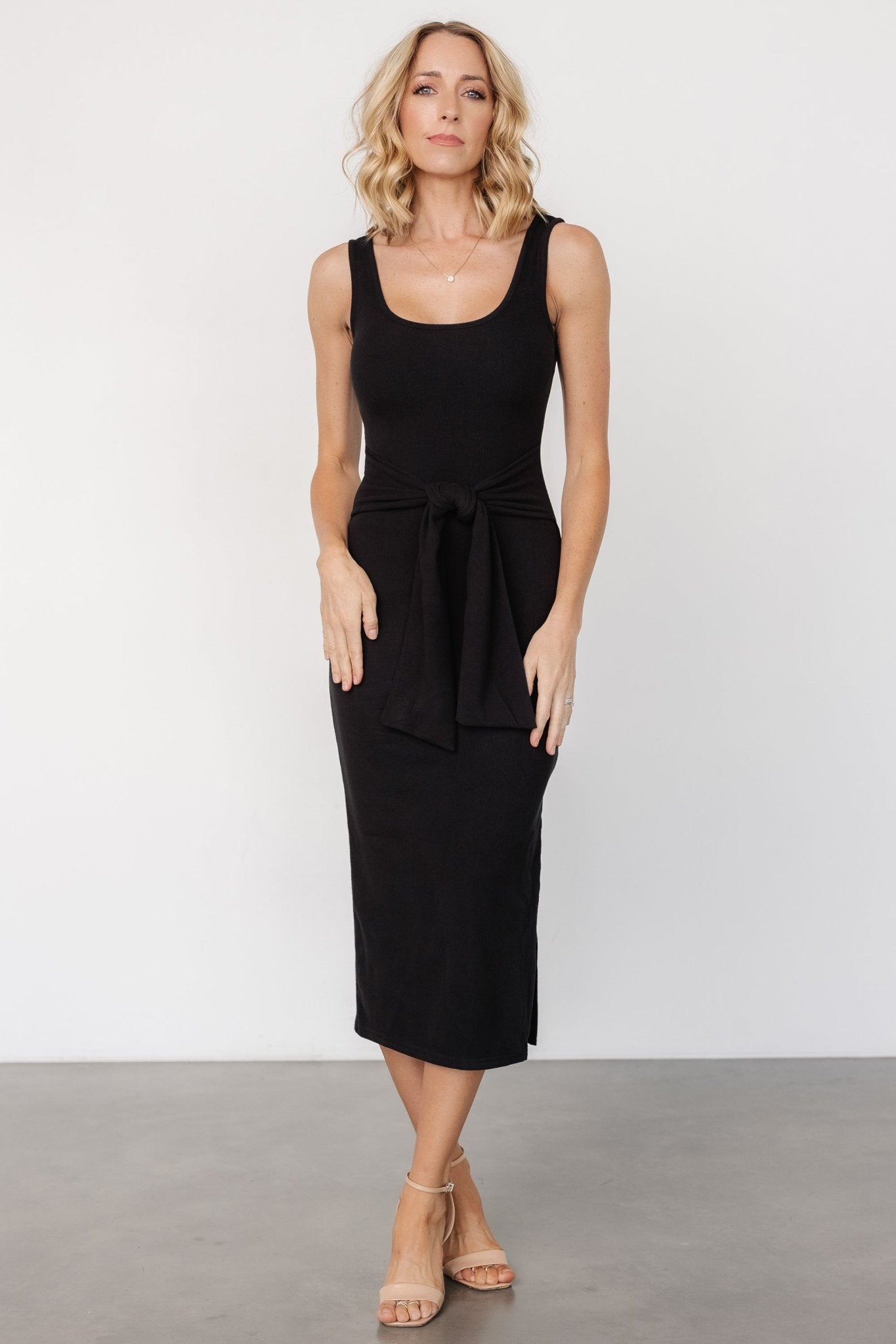 Kylee Front Tie Dress | Black Cheapest Sale Online