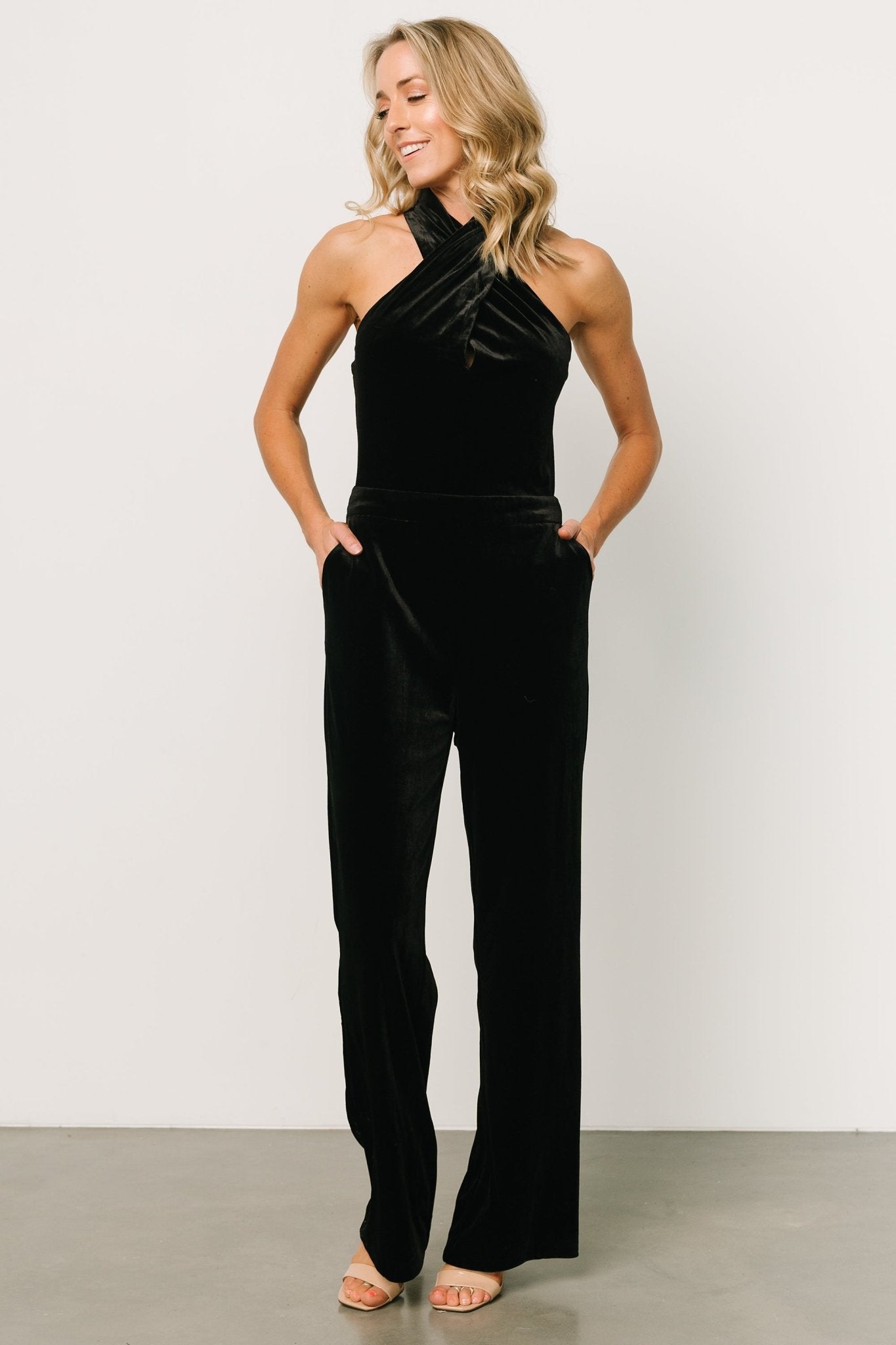 Cleopatra Velvet Jumpsuit | Black Recommend Online