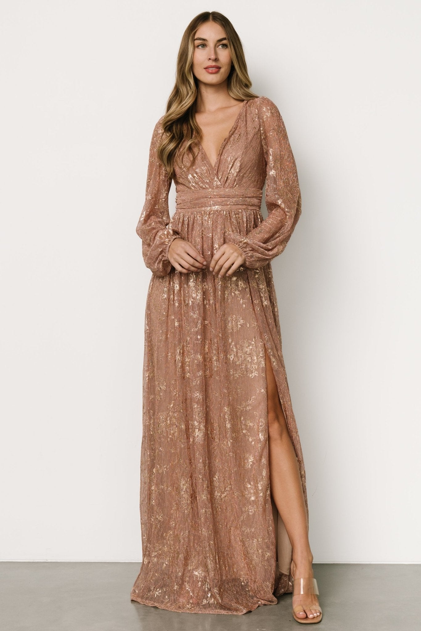 Charlene Maxi Dress | Rose Gold For Cheap Online