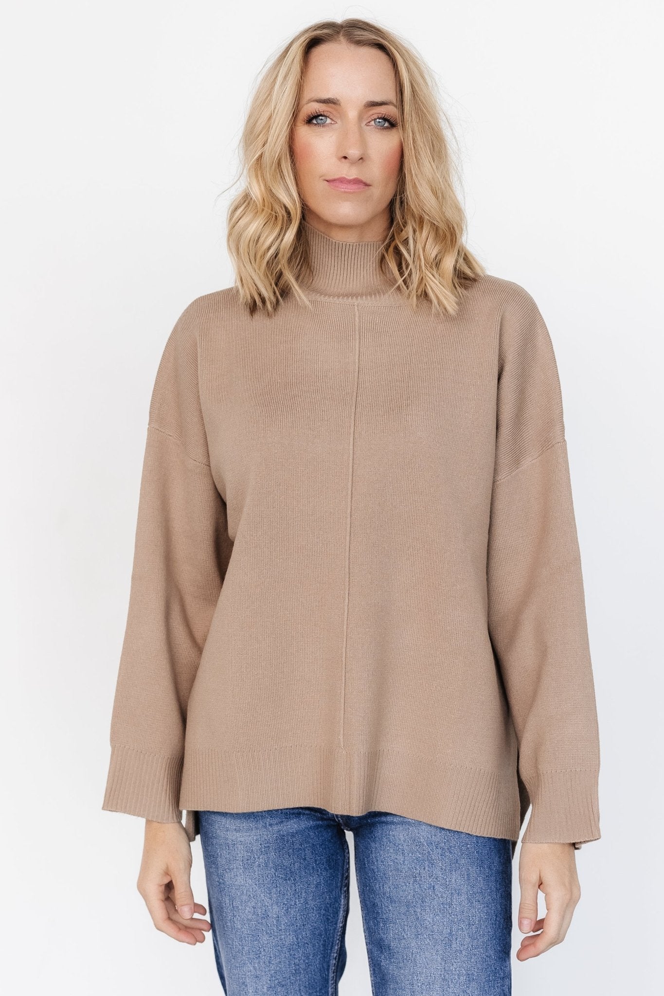 Hutch Sweater | Light Mocha Free Shipping Cheap Real