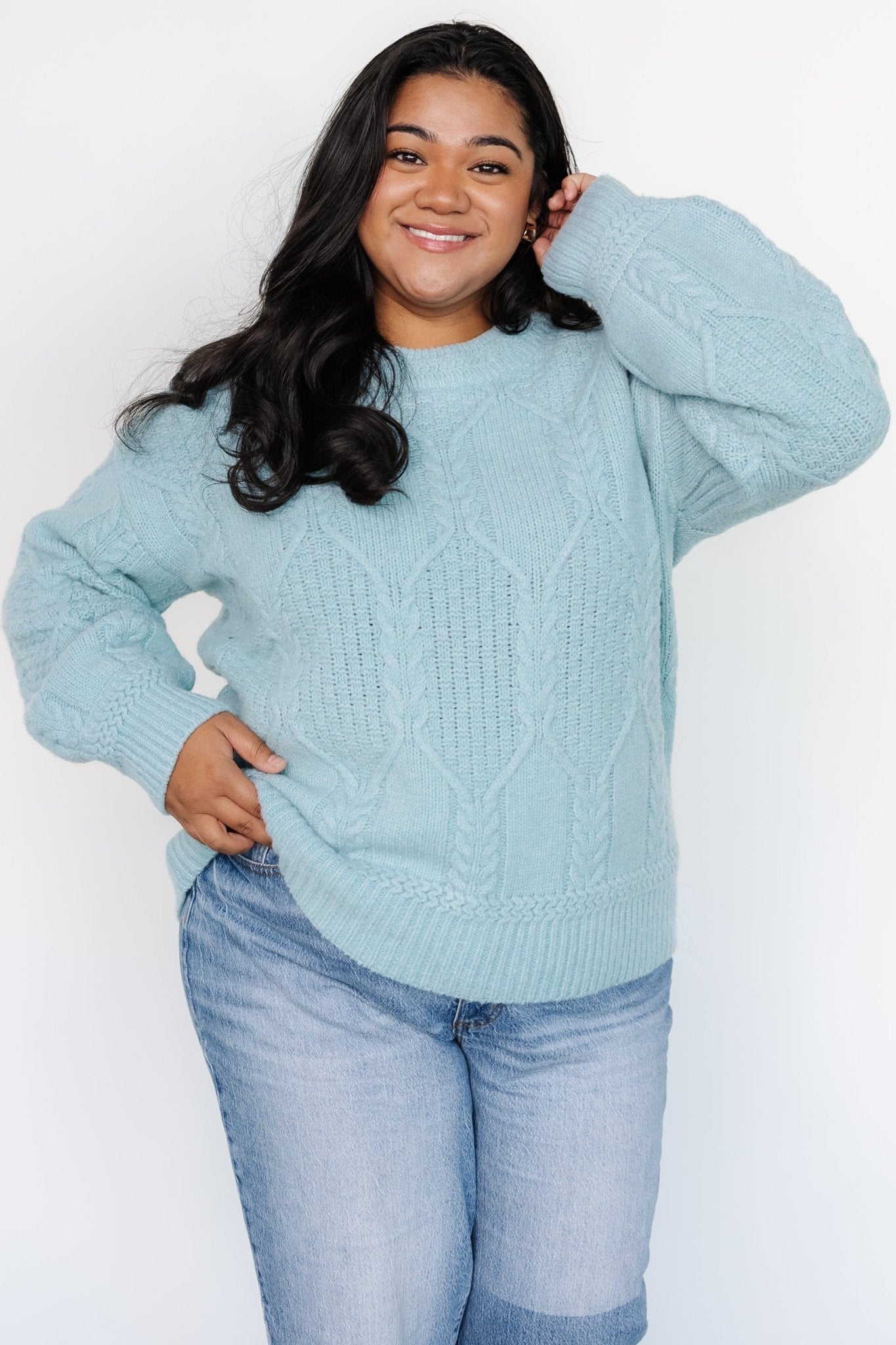 Sheffield Knit Sweater | Light Blue Outlet Clearance Store