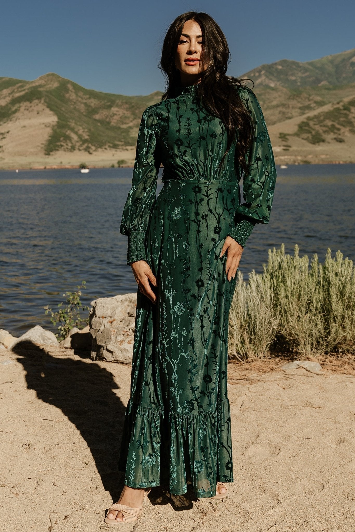 Penelope Velvet Maxi Dress | Emerald Buy Cheap Pay With Visa