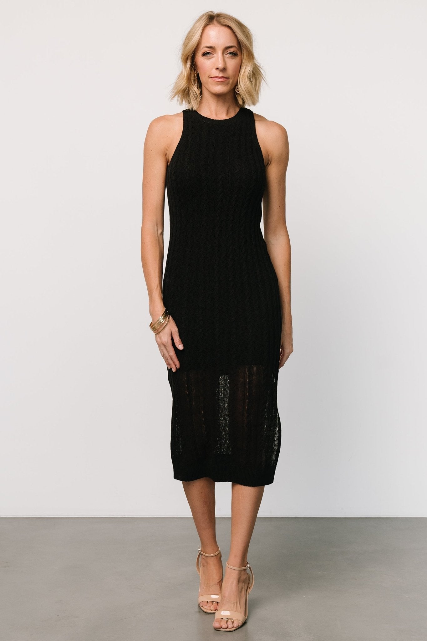 Nalani Knit Tank Dress | Black Best Sale For Sale