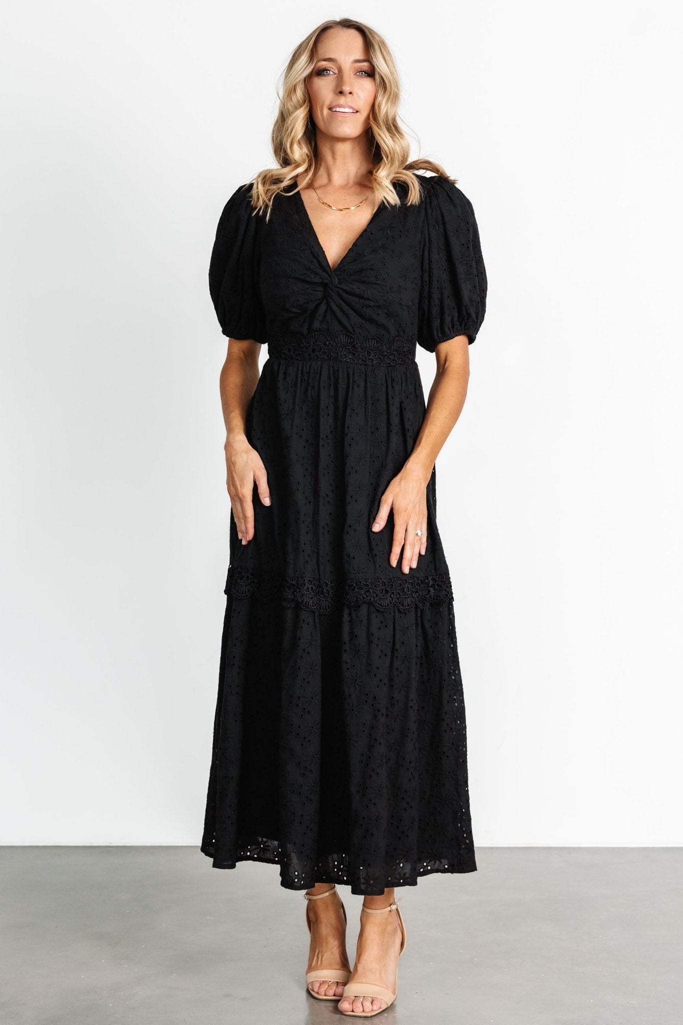 Jackie Eyelet Maxi Dress | Black For Nice Online