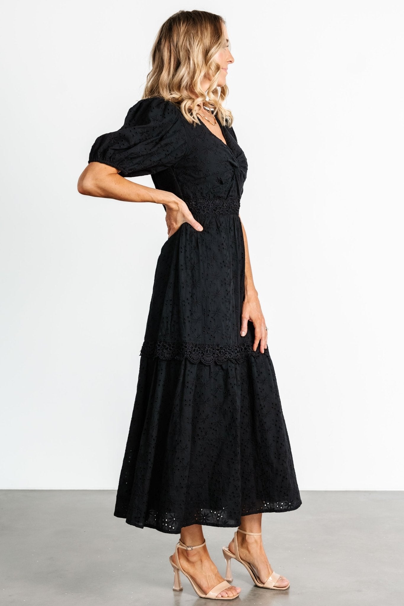 Jackie Eyelet Maxi Dress | Black For Nice Online