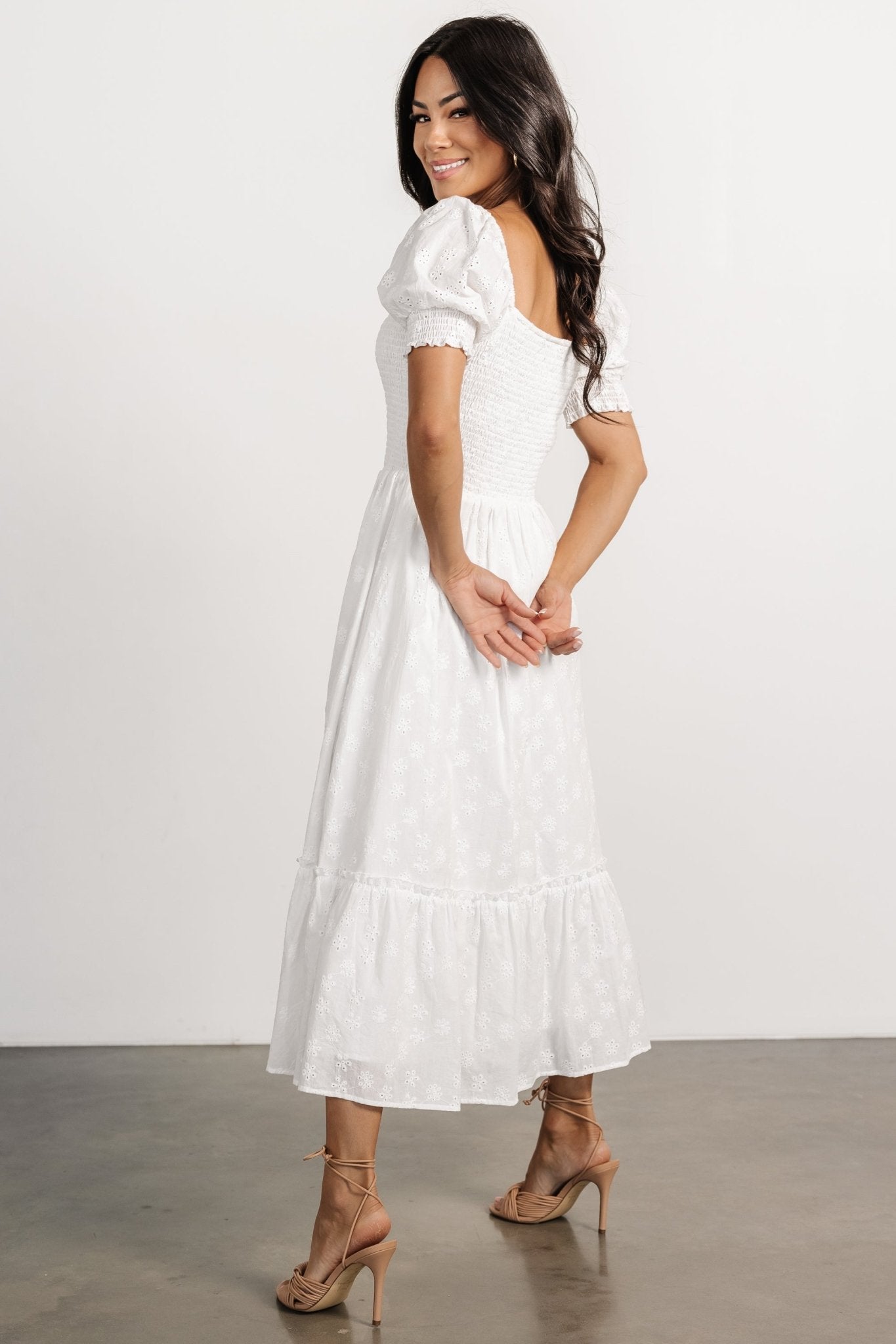 Piper Eyelet Midi Dress | Off White Sale Lowest Pice