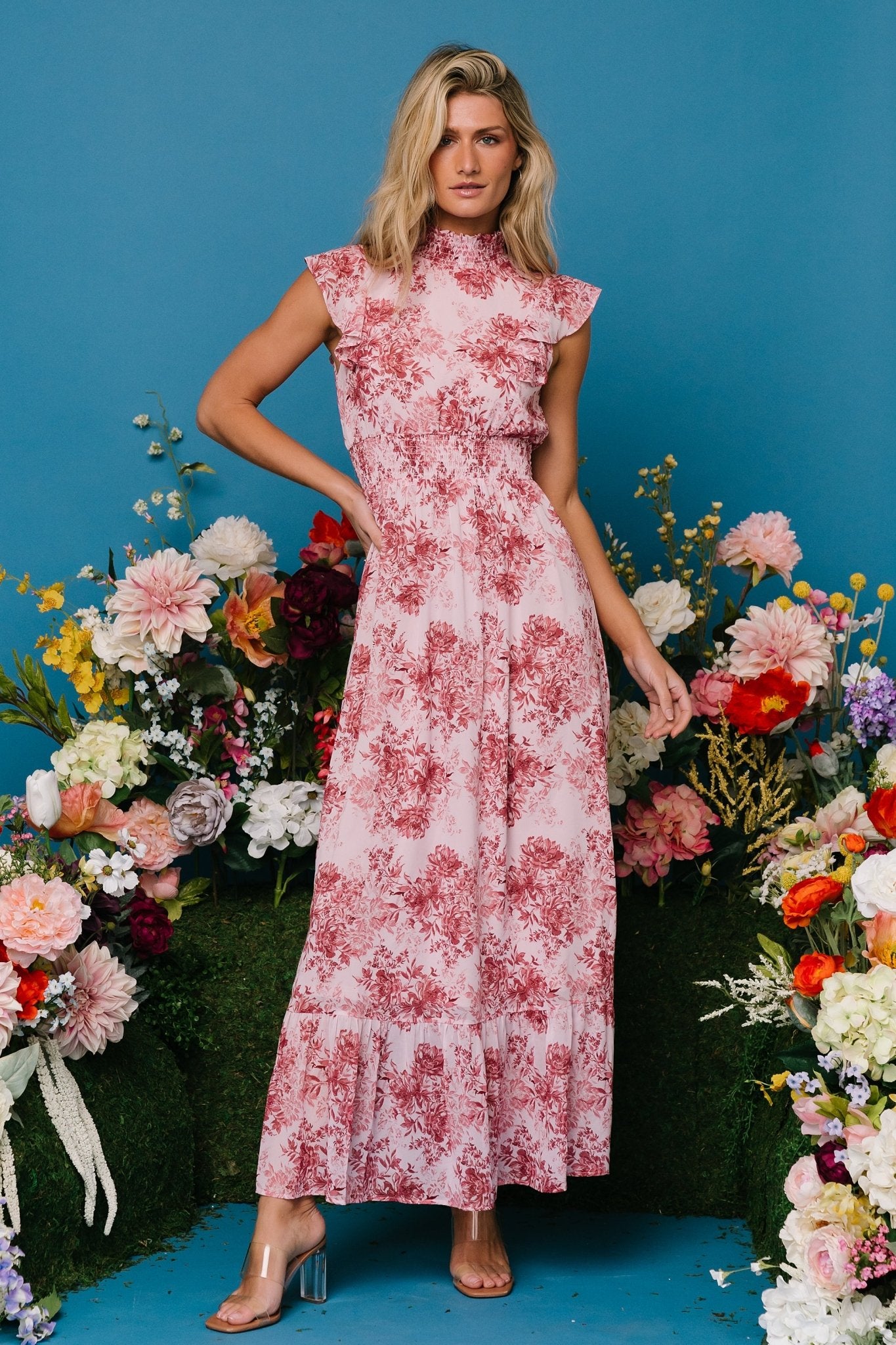 Kearny Ruffle Maxi Dress | Pink Floral Cheap Pick A Best