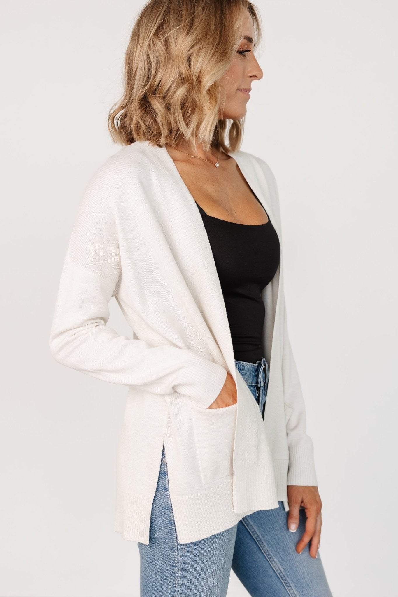 Bennett Pocket Cardigan | Ivory Buy Cheap Factory Outlet