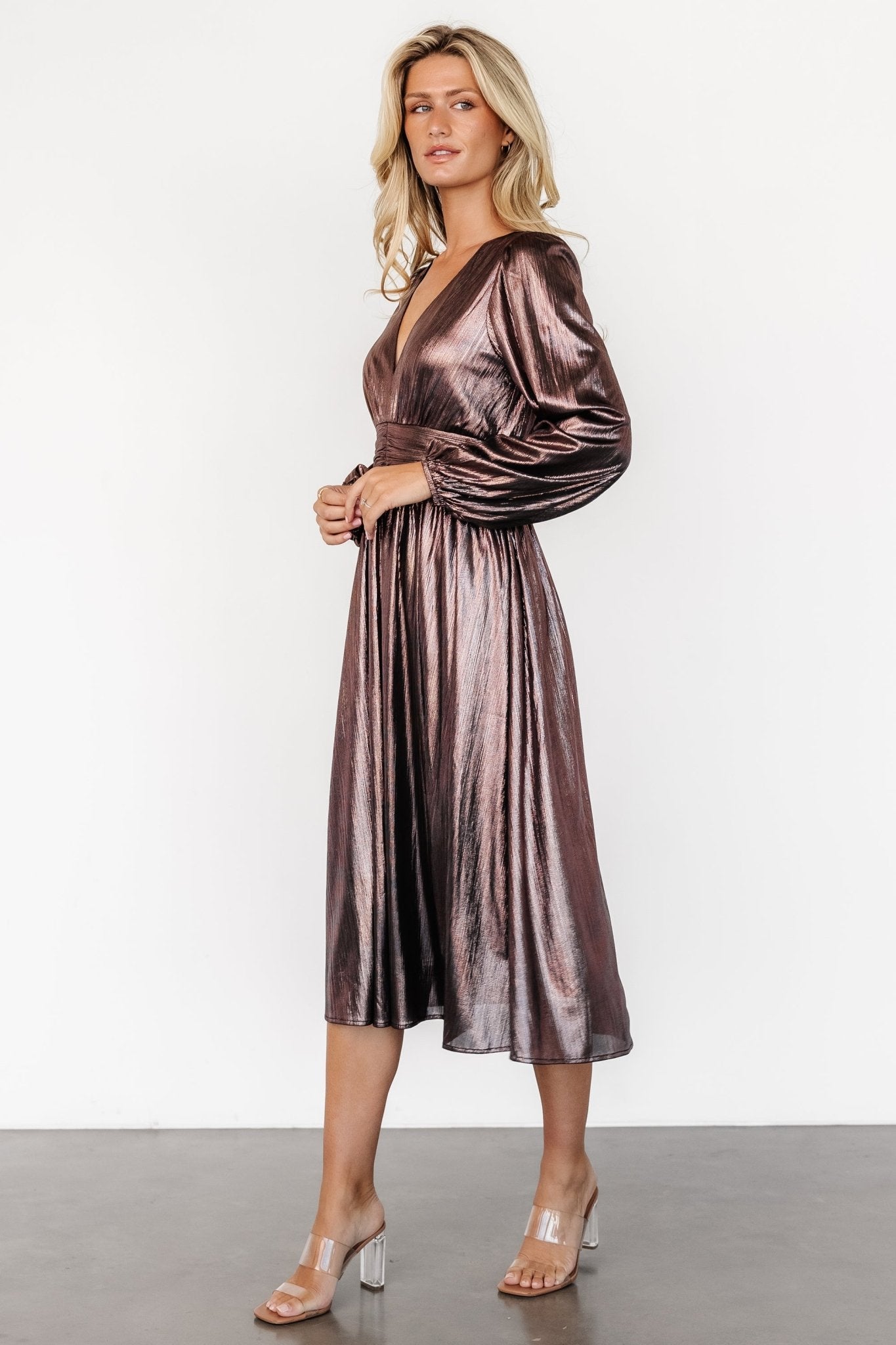 Aisha Shimmer Dress | Bronze Buy Cheap Visit New