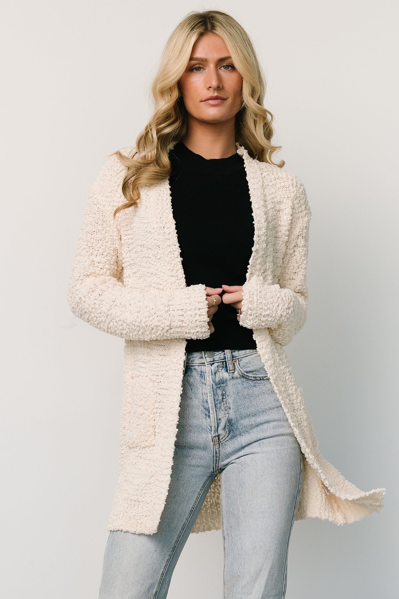 Oxford Pocket Cardigan | Cream Buy Cheap Popular