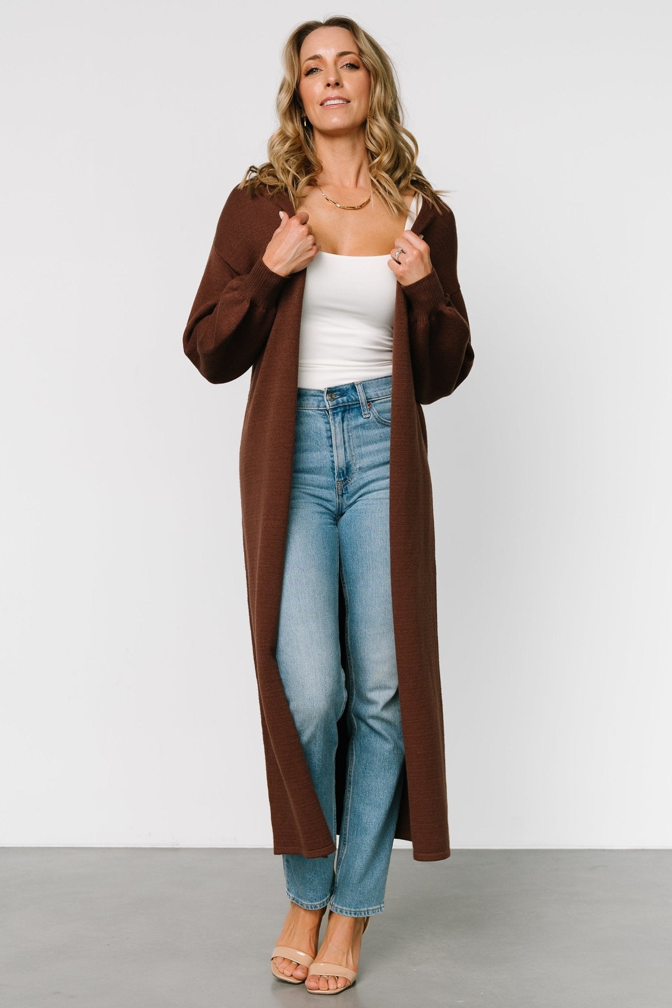 Ethel Long Cardigan | Dark Brown Sale Online Shop