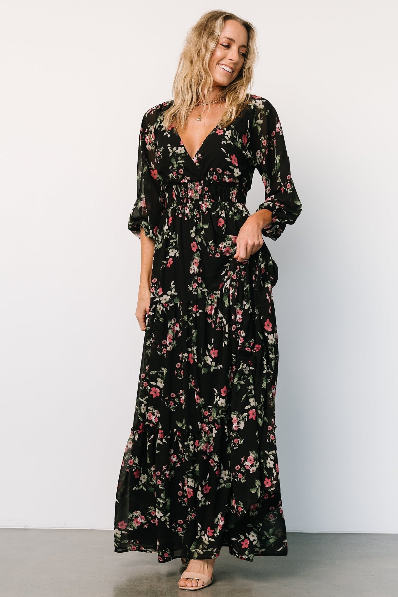 Sawyer Tiered Maxi Dress | Black + Berry Discount For Nice