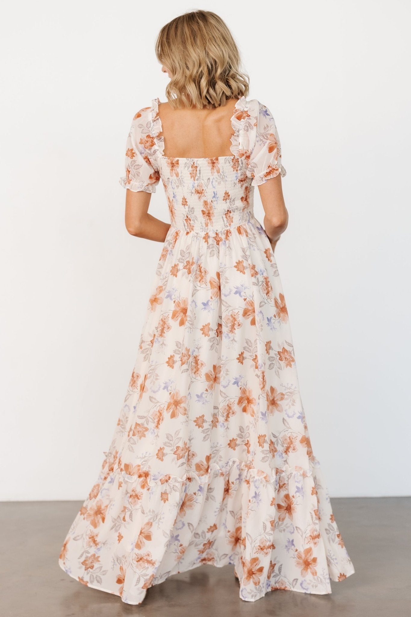 Aberdeen Sweetheart Maxi Dress | Cream Floral Cheap Sale Huge Surprise