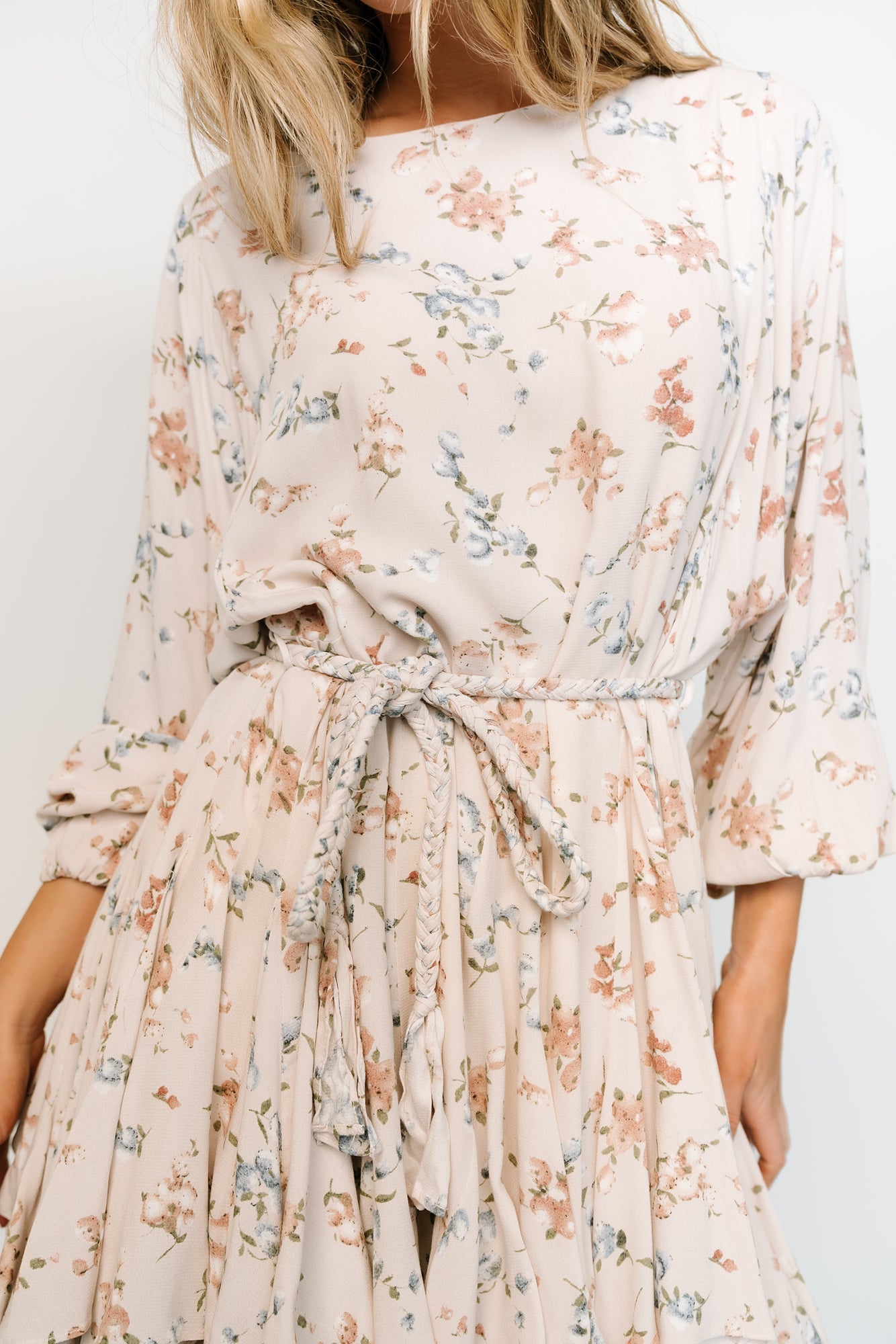 Galia Mini Dress | Beige Floral Cheap Sale Genuine