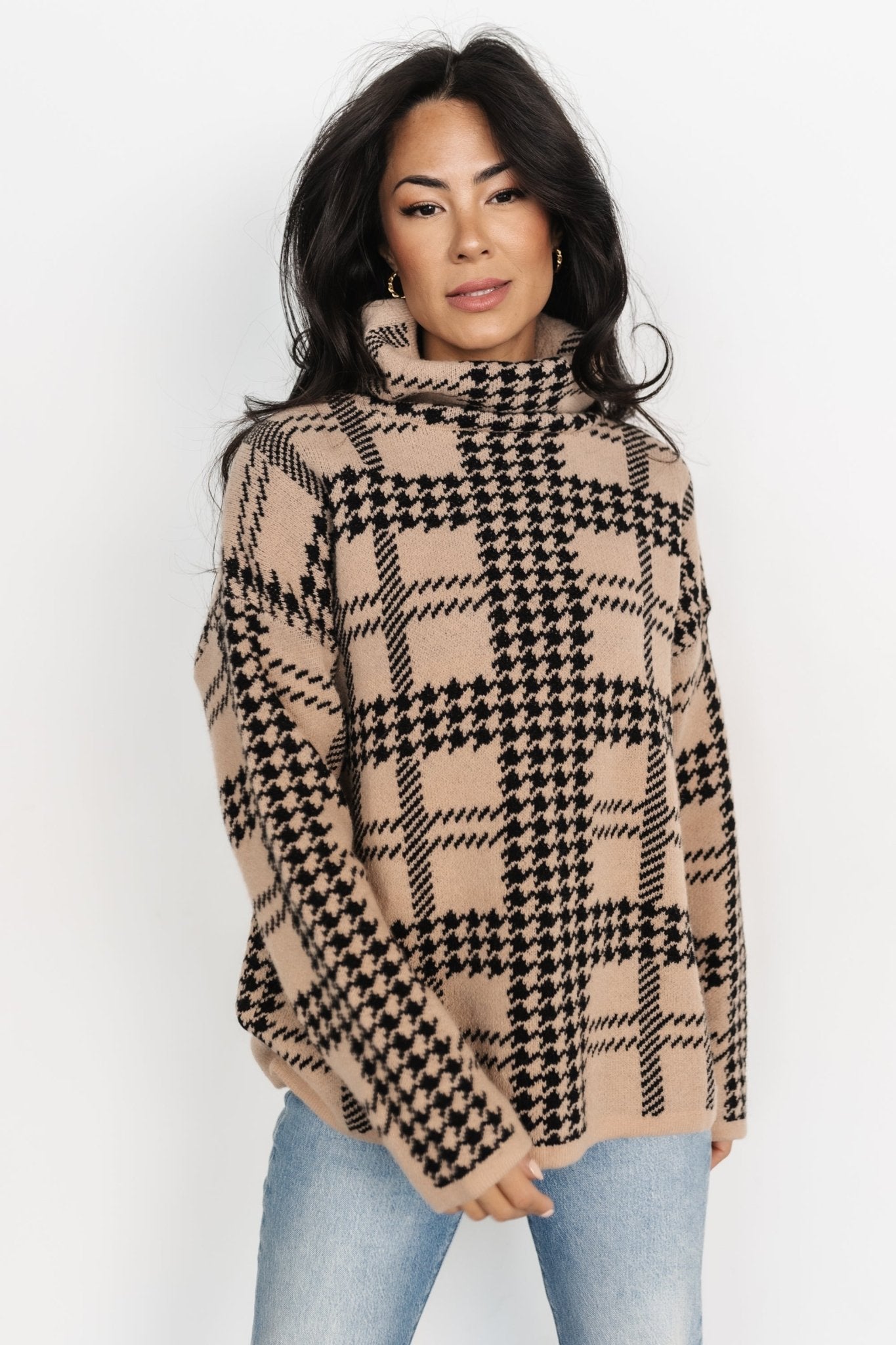 Alexander Turtleneck Sweater | Taupe + Black Cheap Sale Manchester