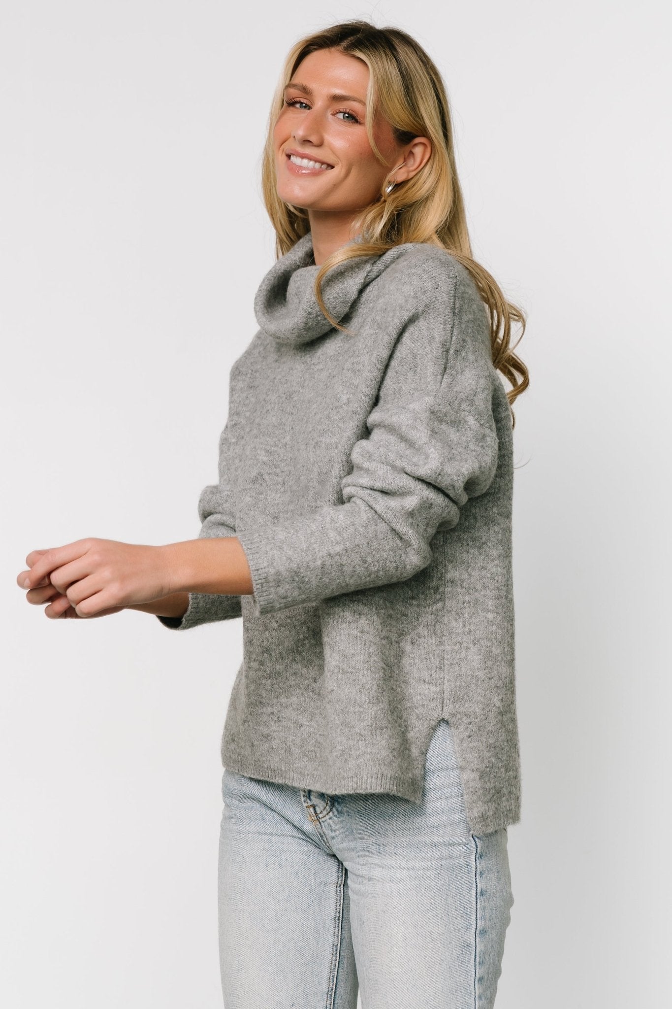 Lyon Turtleneck Sweater | Gray Clearance From China