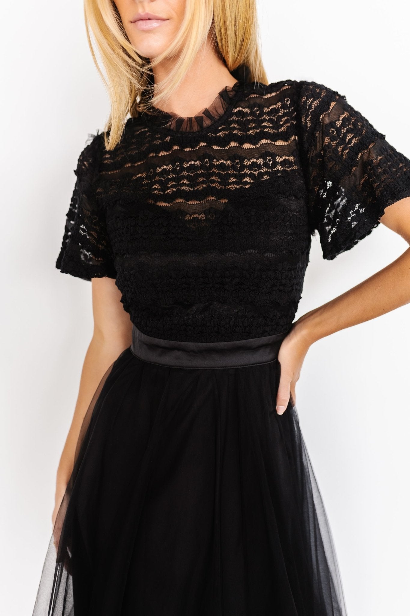 Darcy Tulle Midi Dress | Black Buy Cheap Newest