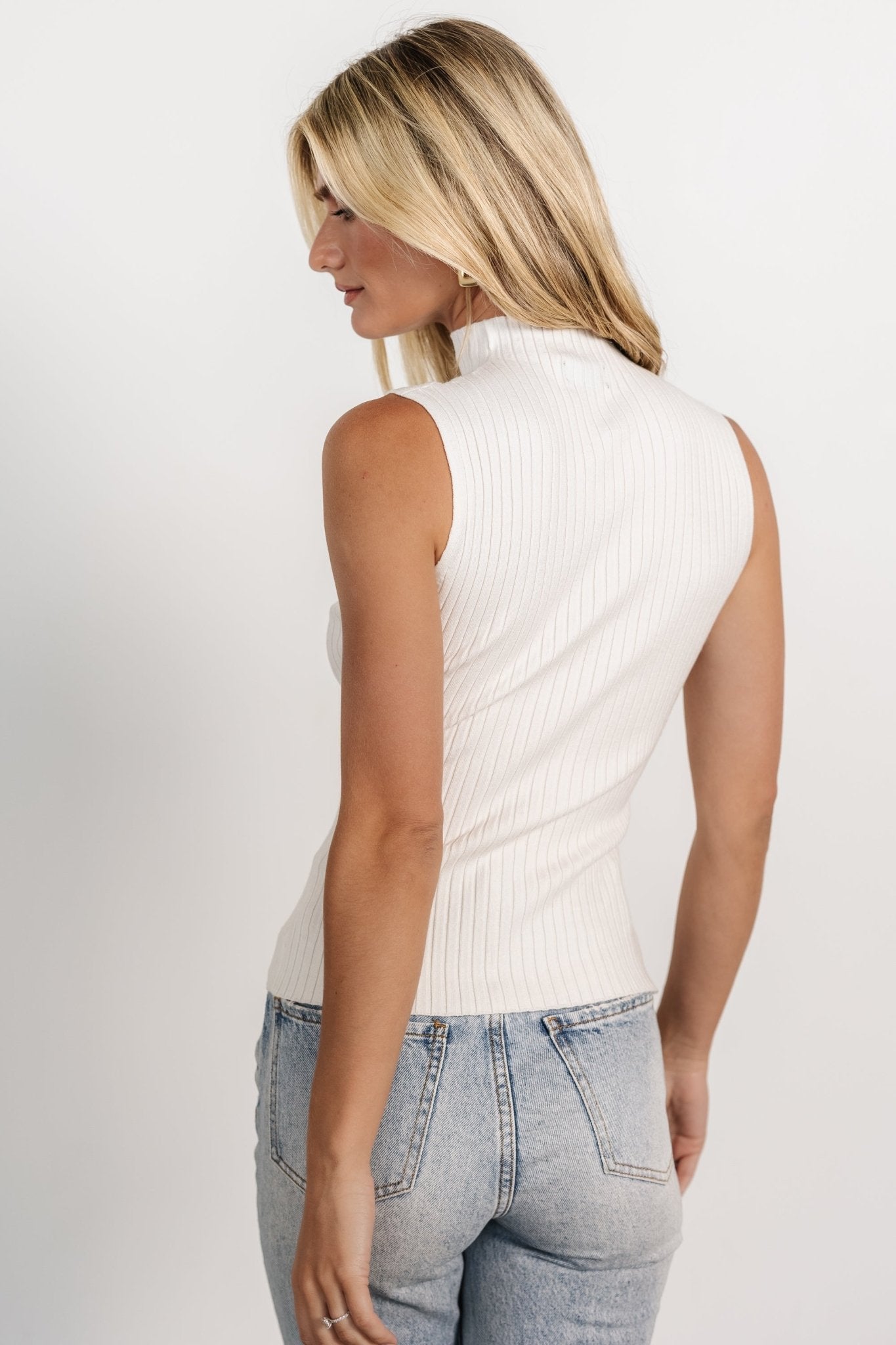 Lia Ribbed Tank Top | Off White Discount For Cheap