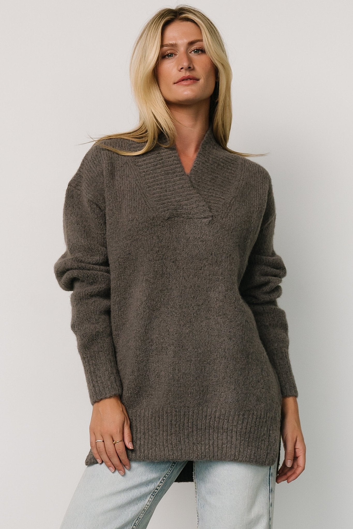 Calgary Oversized Sweater | Charcoal Clearance Good Selling