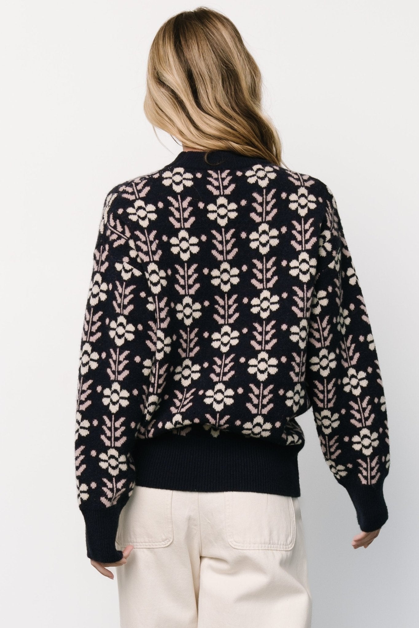 Norris Sweater | Navy Multi Floral Good Selling Sale Online