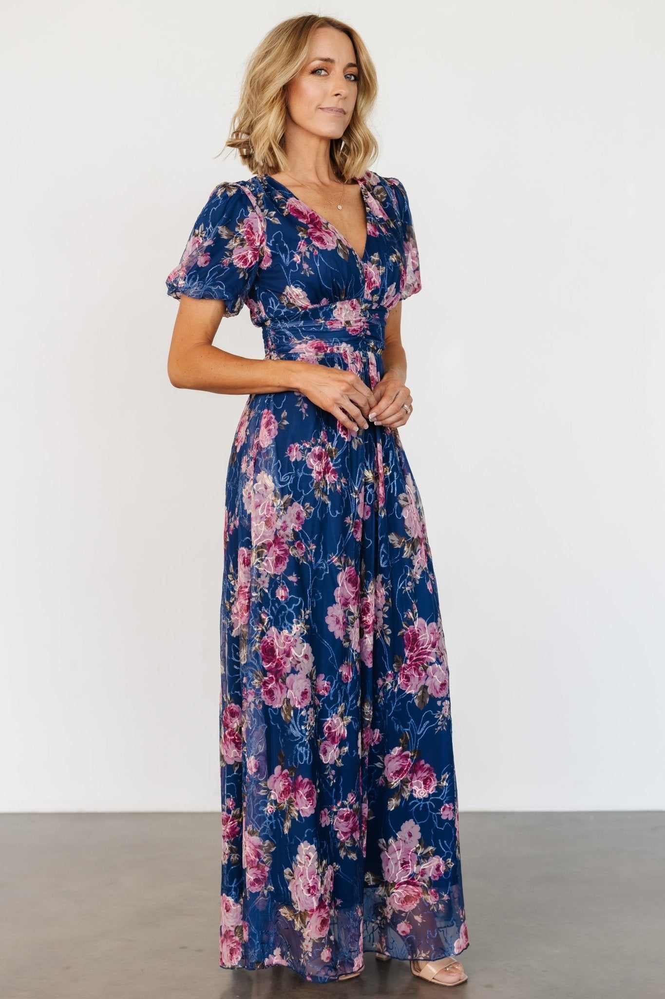 Ardley Maxi Dress | Navy + Pink Floral Cheap Sale