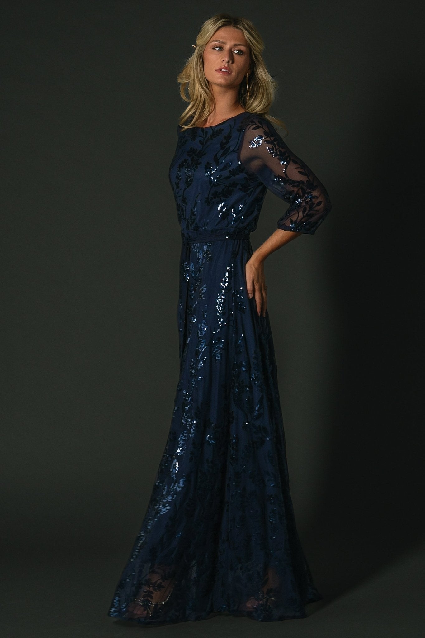 Destiny Sequin Maxi Dress | Navy Clearance Amazon