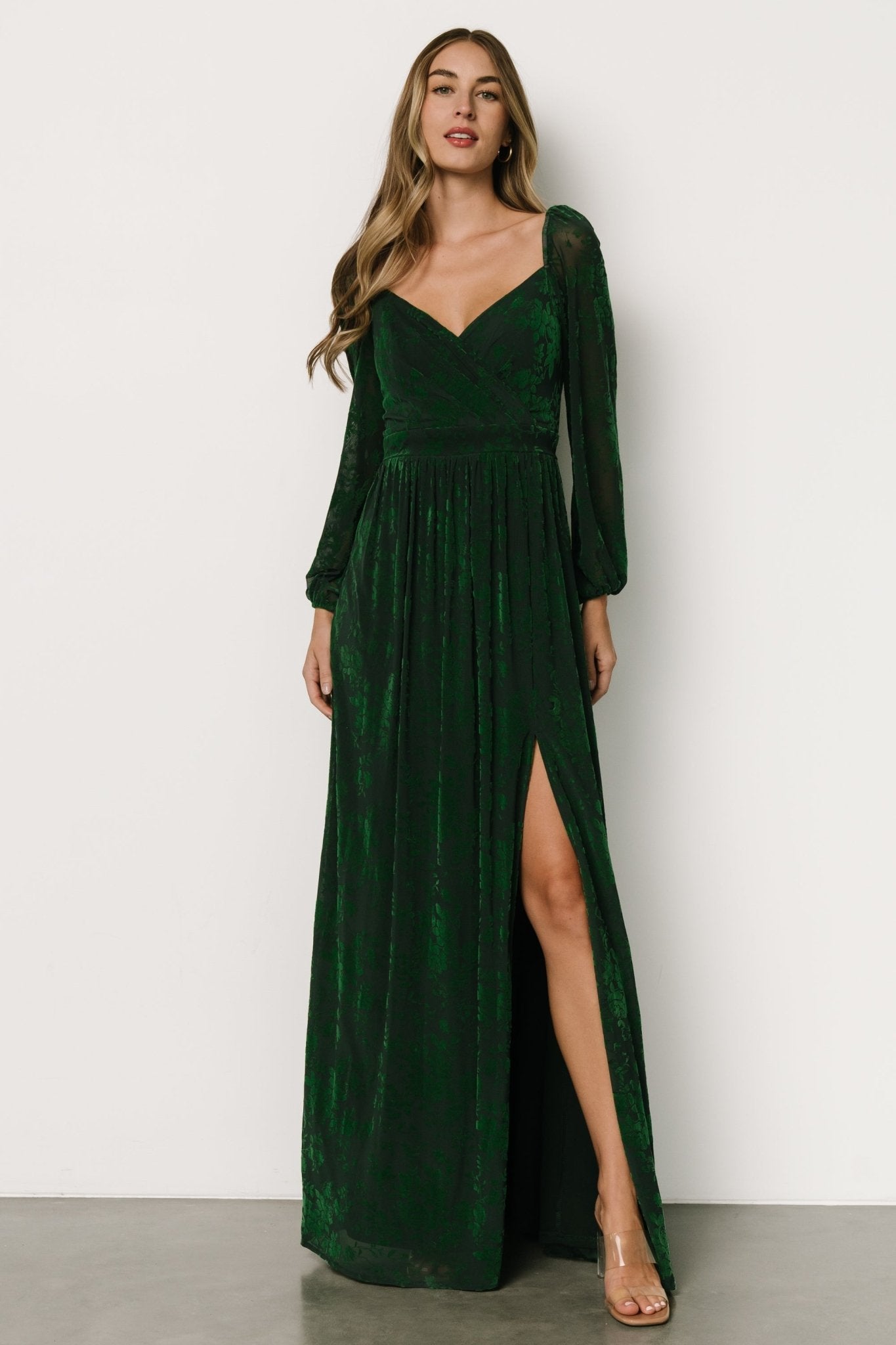 Mable Velvet Maxi Dress | Green Clearance Fast Delivery