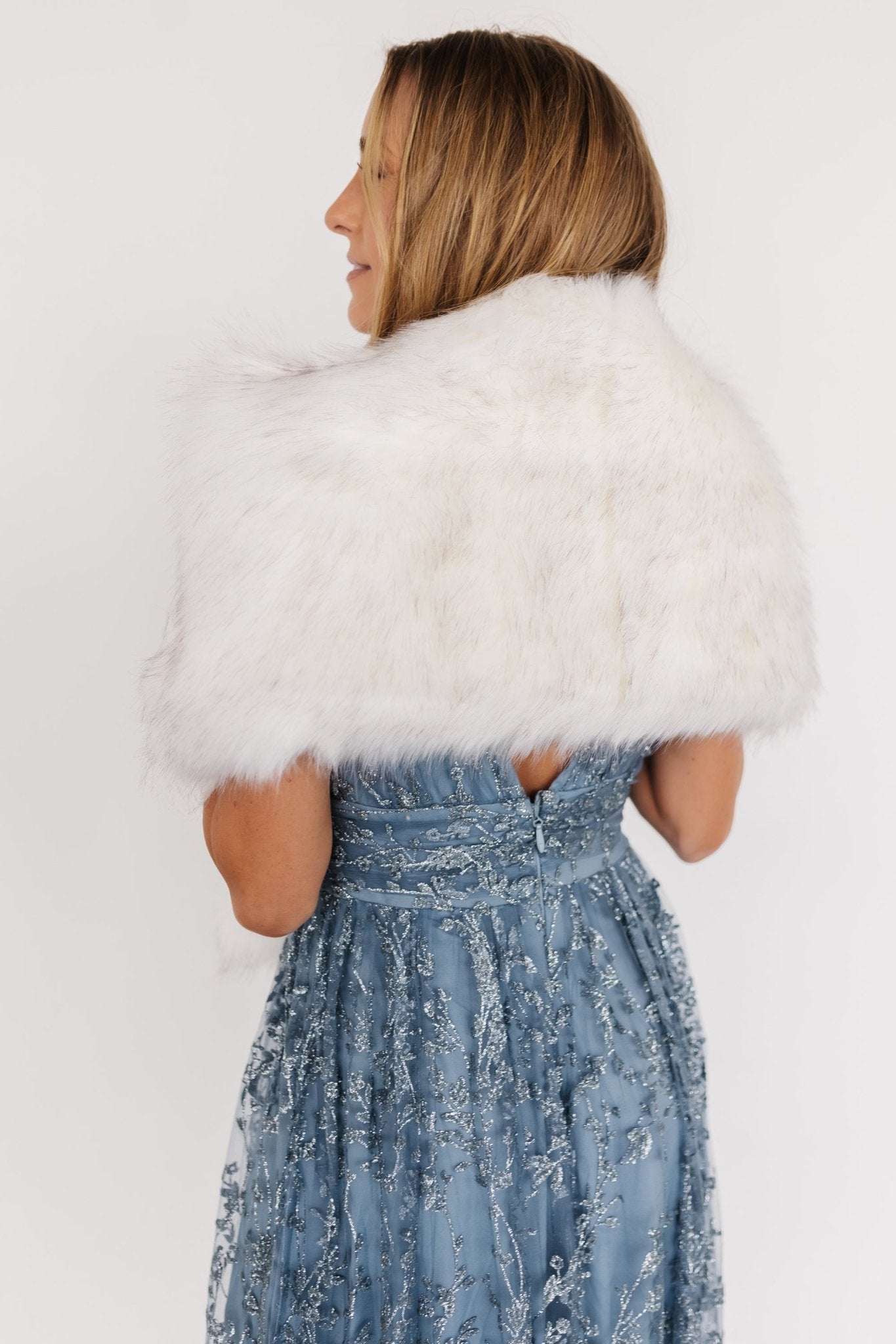 Valerie Faux Fur Shawl | Ivory Marketable Sale Online