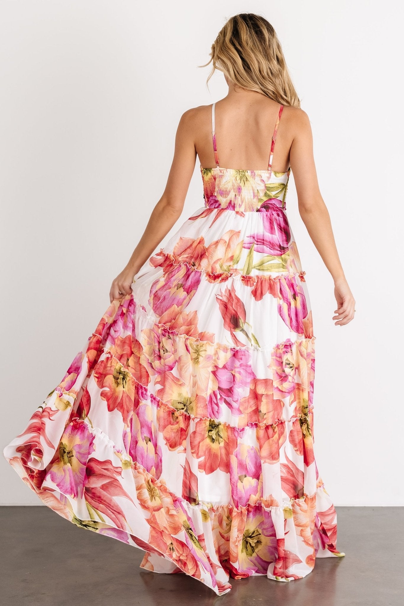 Charmaine Maxi Dress | Pink + Red Floral Cheap Sale Wiki