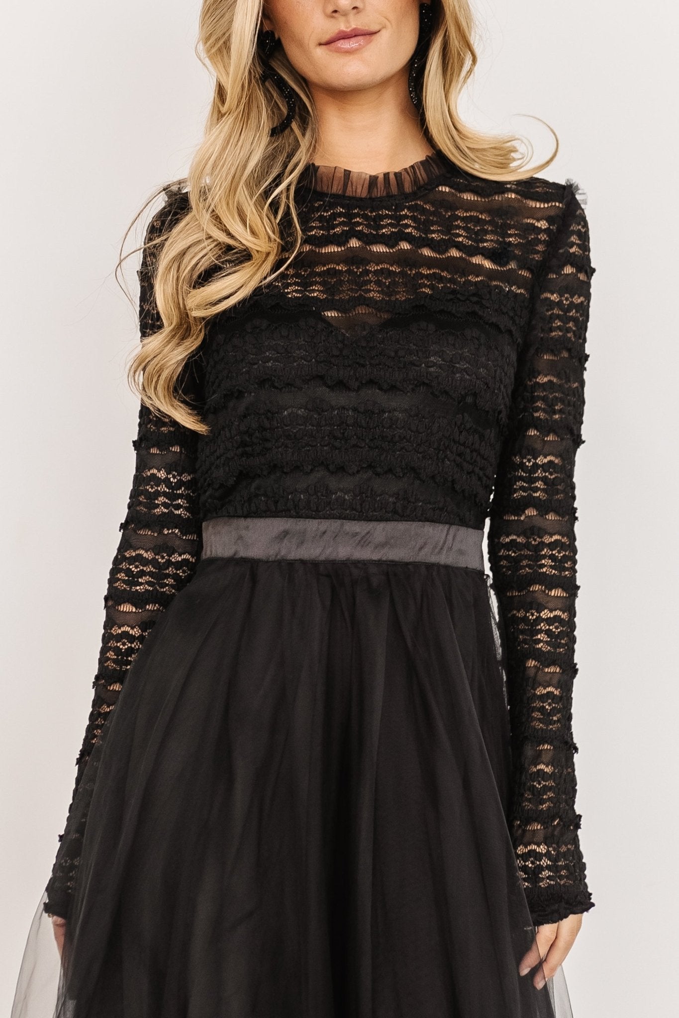 Lonnie Tulle Dress | Black Discount For Sale