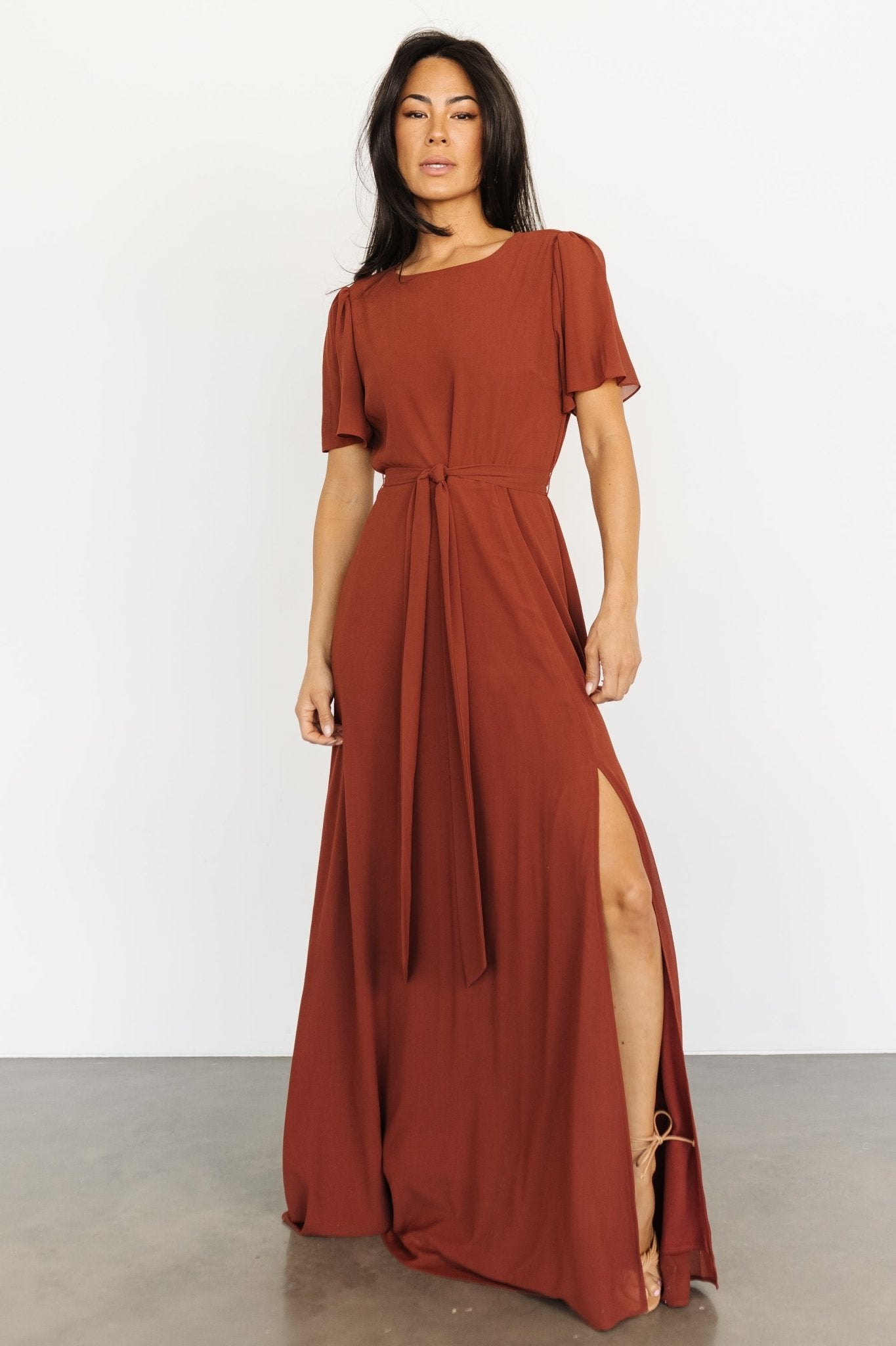 Naomi Short Sleeve Maxi Dress | Cinnamon Cheap Newest