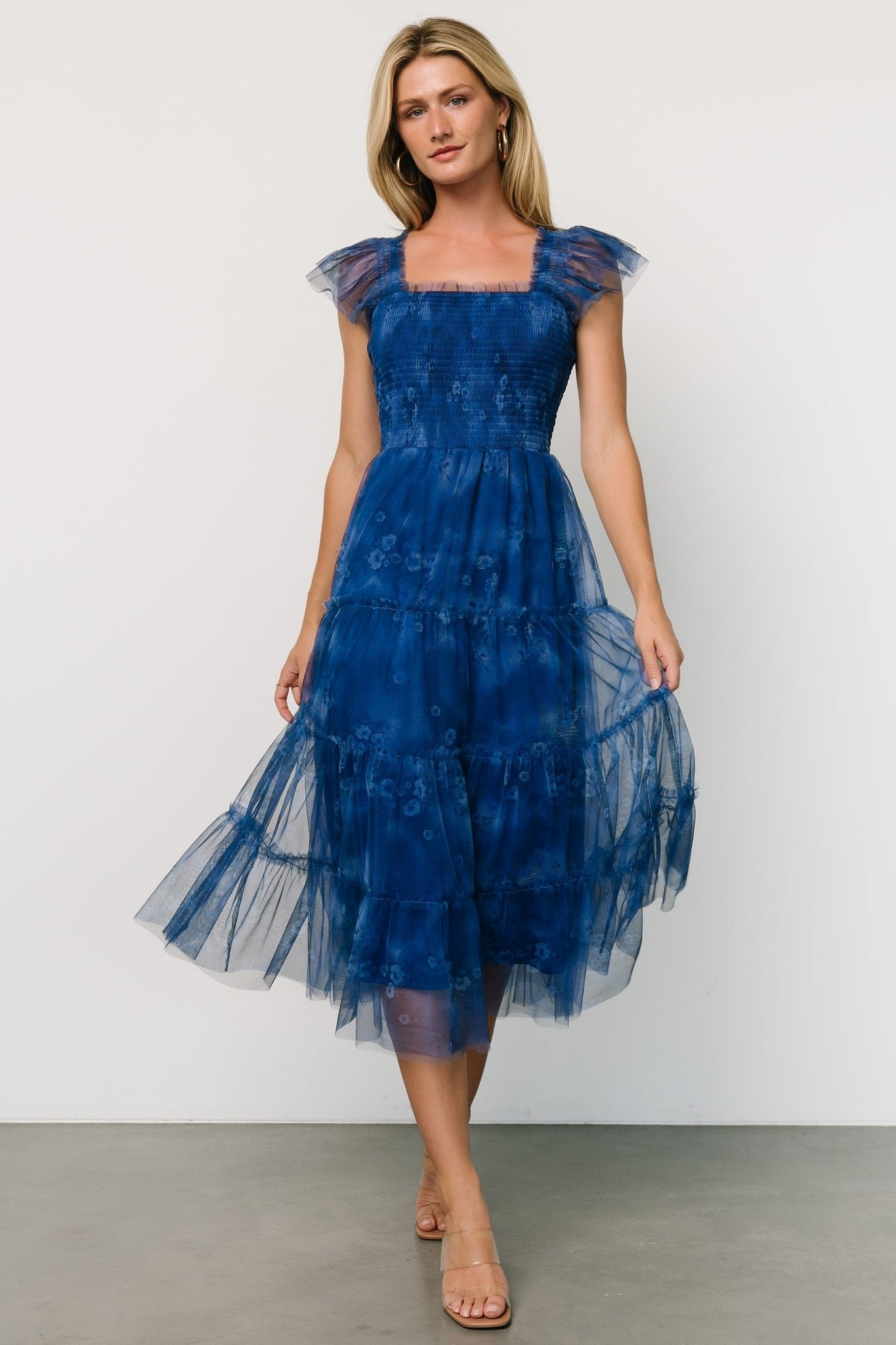 Clementine Tulle Midi Dress | Cobalt Discount Sale Online